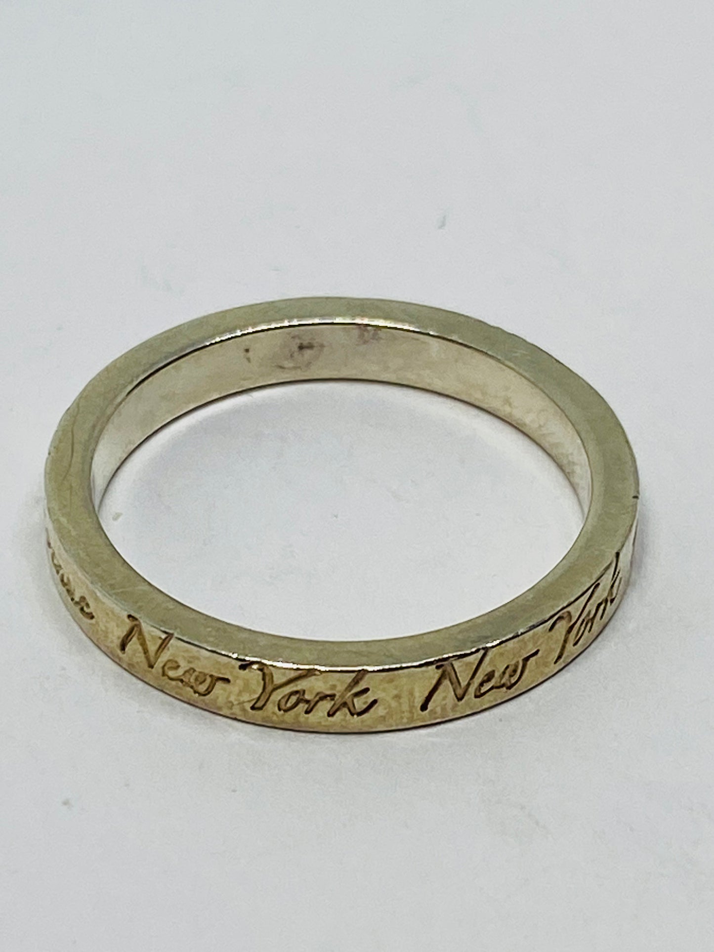 Tiffany & Co Sterling Silver Notes Narrow Band Ring Size 6.5