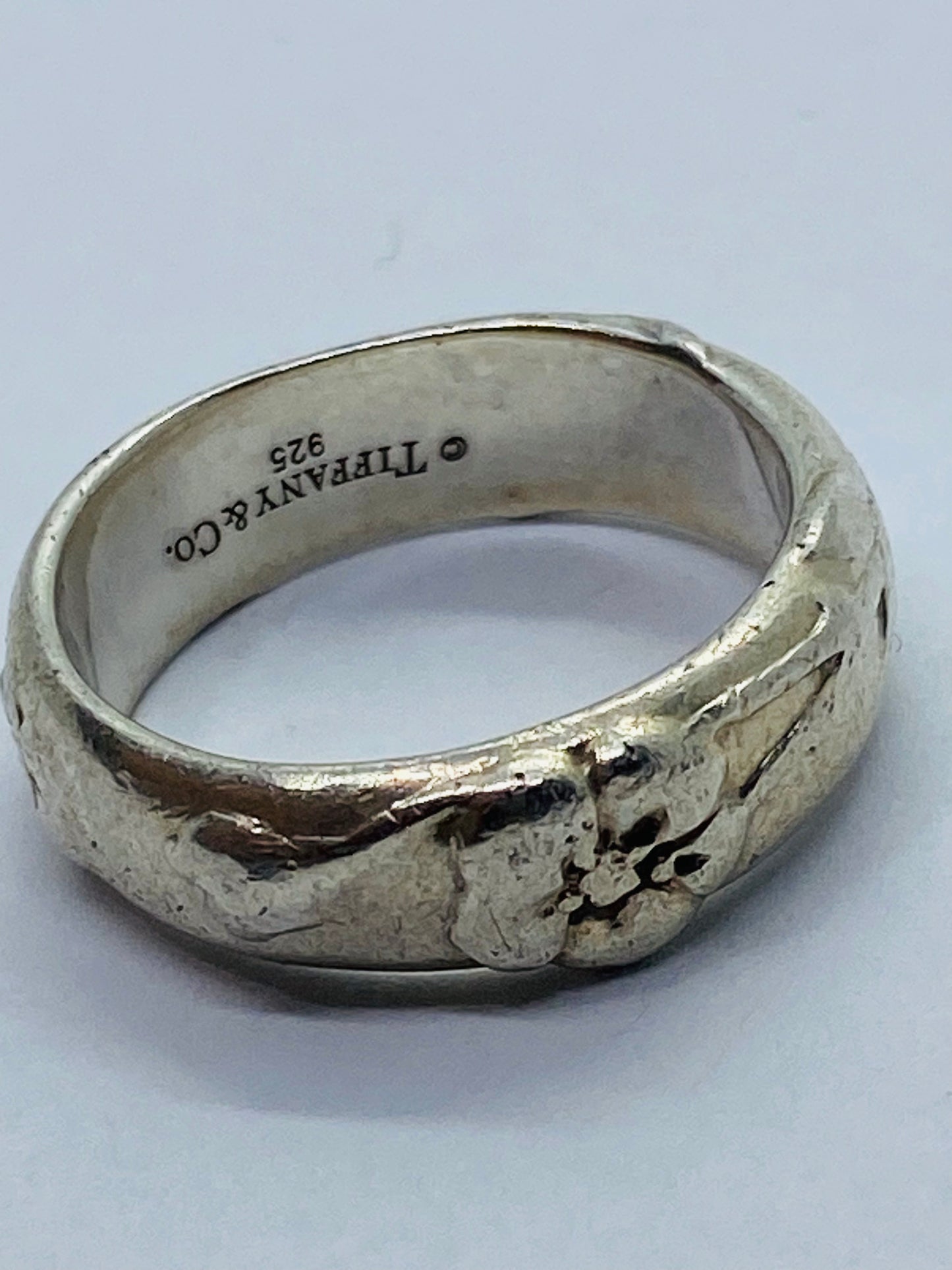 TIFFANY & Co. Nature Rose Flower Ring Rare Sterling Silver Sz 5