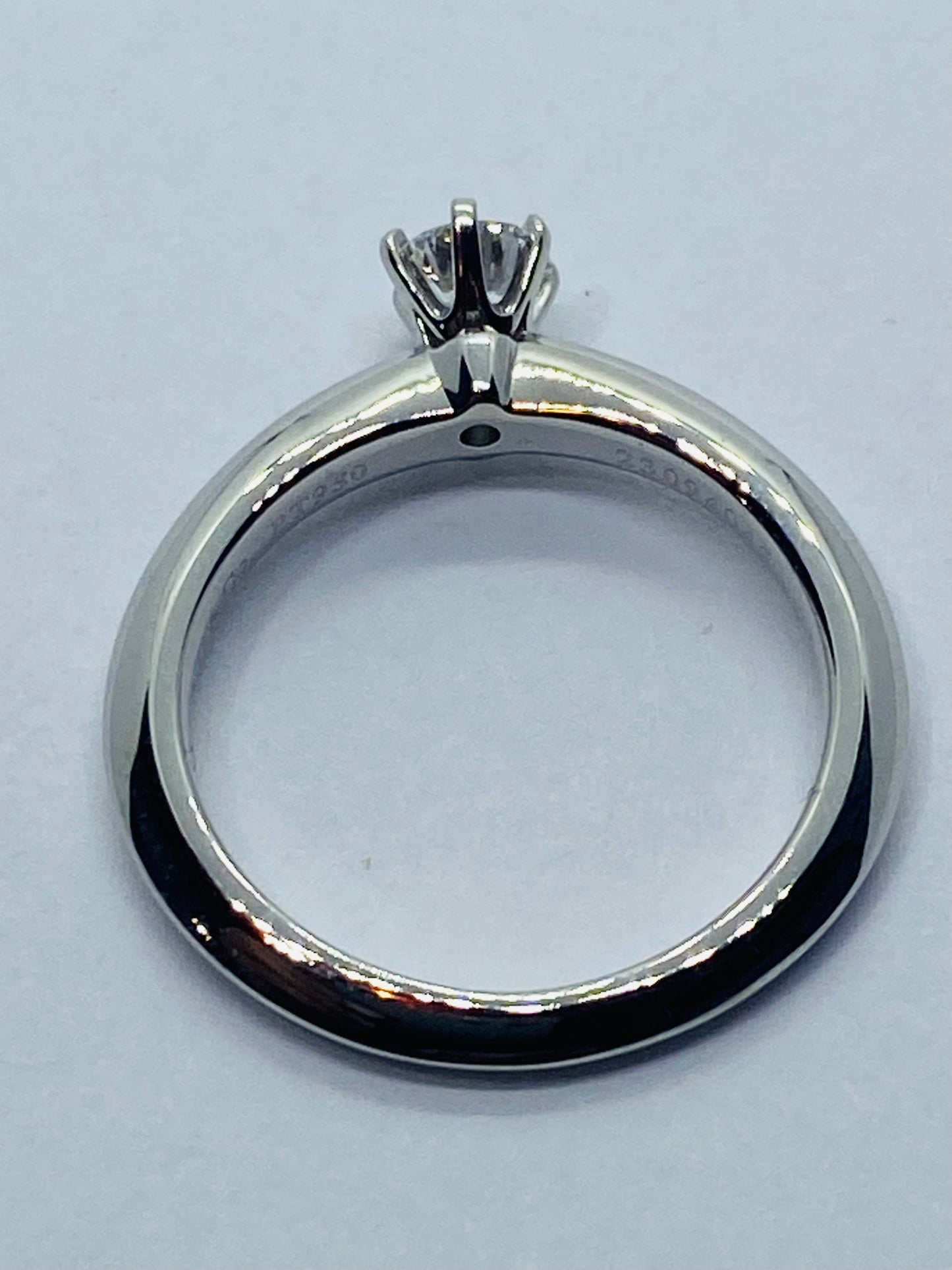 Tiffany & Co. 0.23 CT Diamond Platinum Solitaire Engagement Ring BOX! READ SIZED