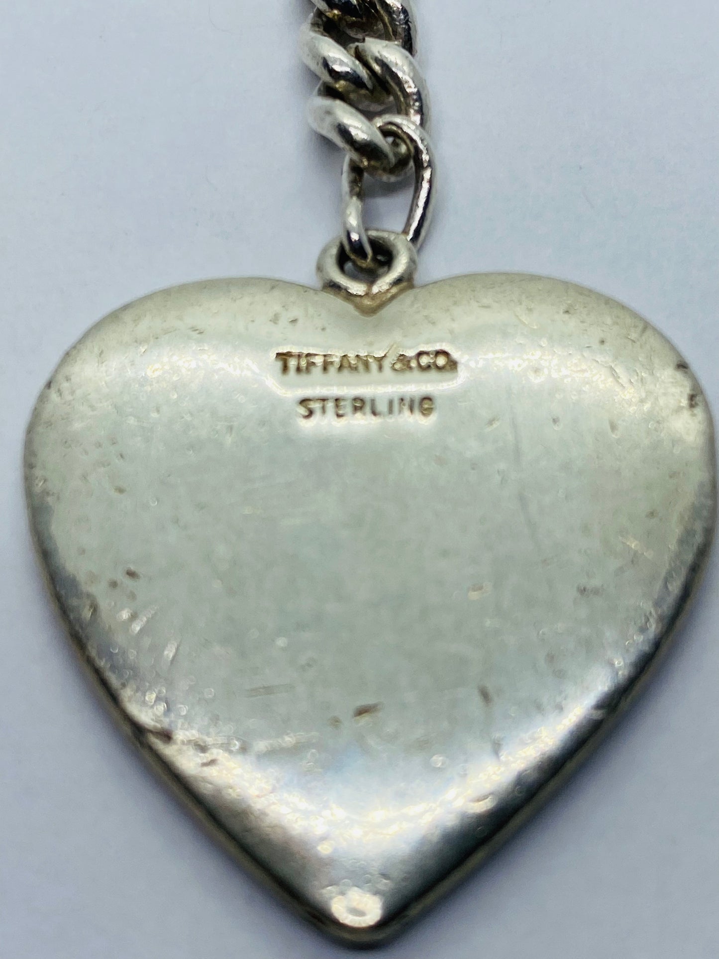 Vintage Tiffany & Co Heart Keychain Sterling Rare