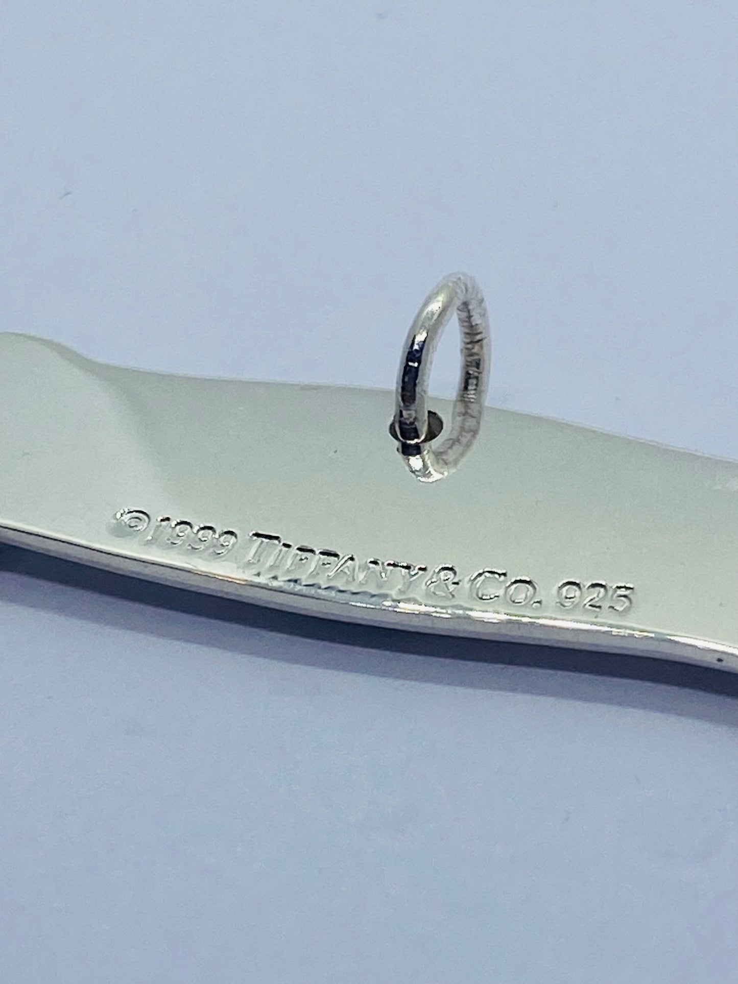 Tiffany & Co. Dog Bone Charm Pendant Tag Sterling Silver 51mm