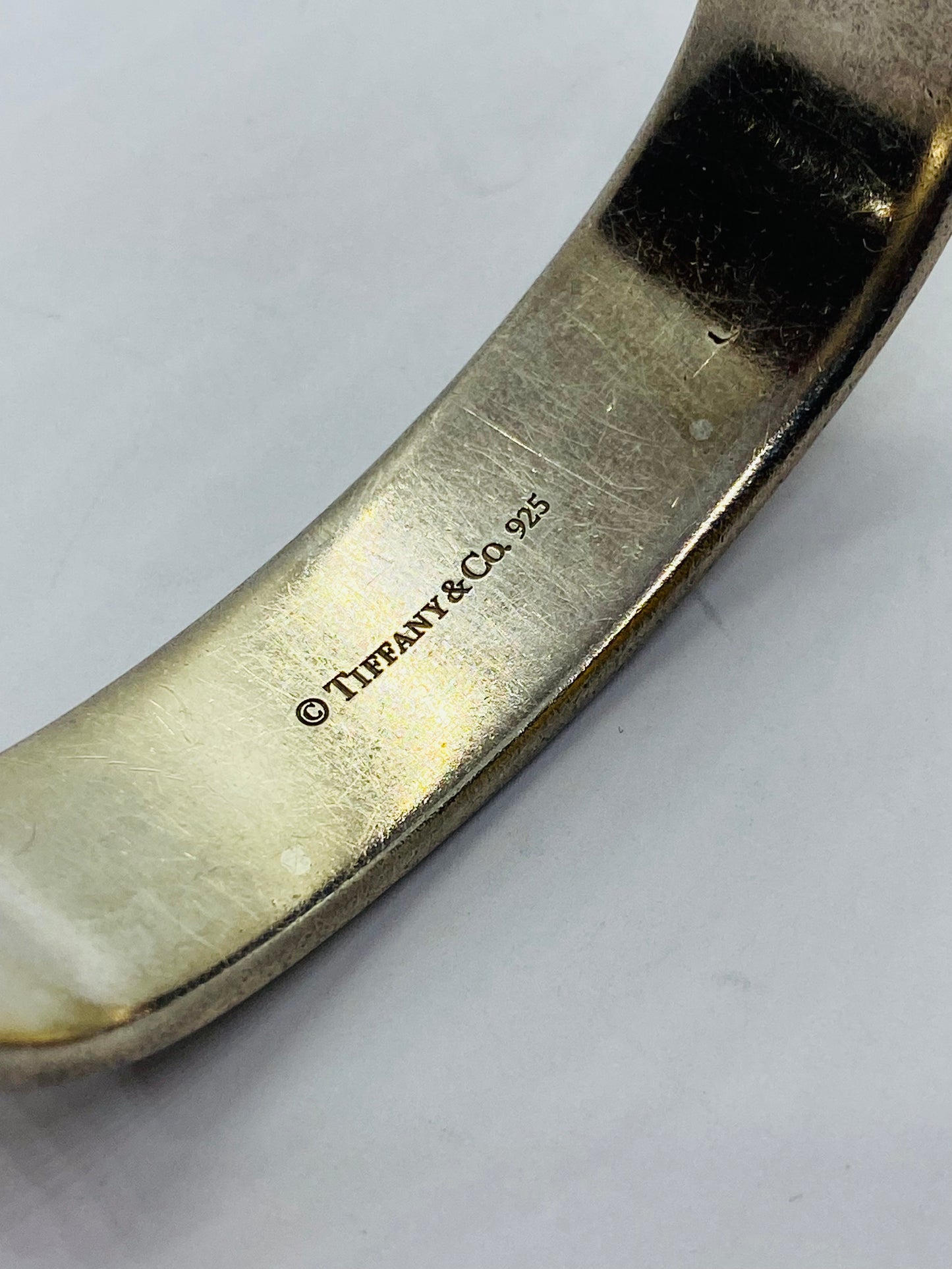 Tiffany & Co. Sterling Silver 1837 Square Cushion Bangle Bracelet