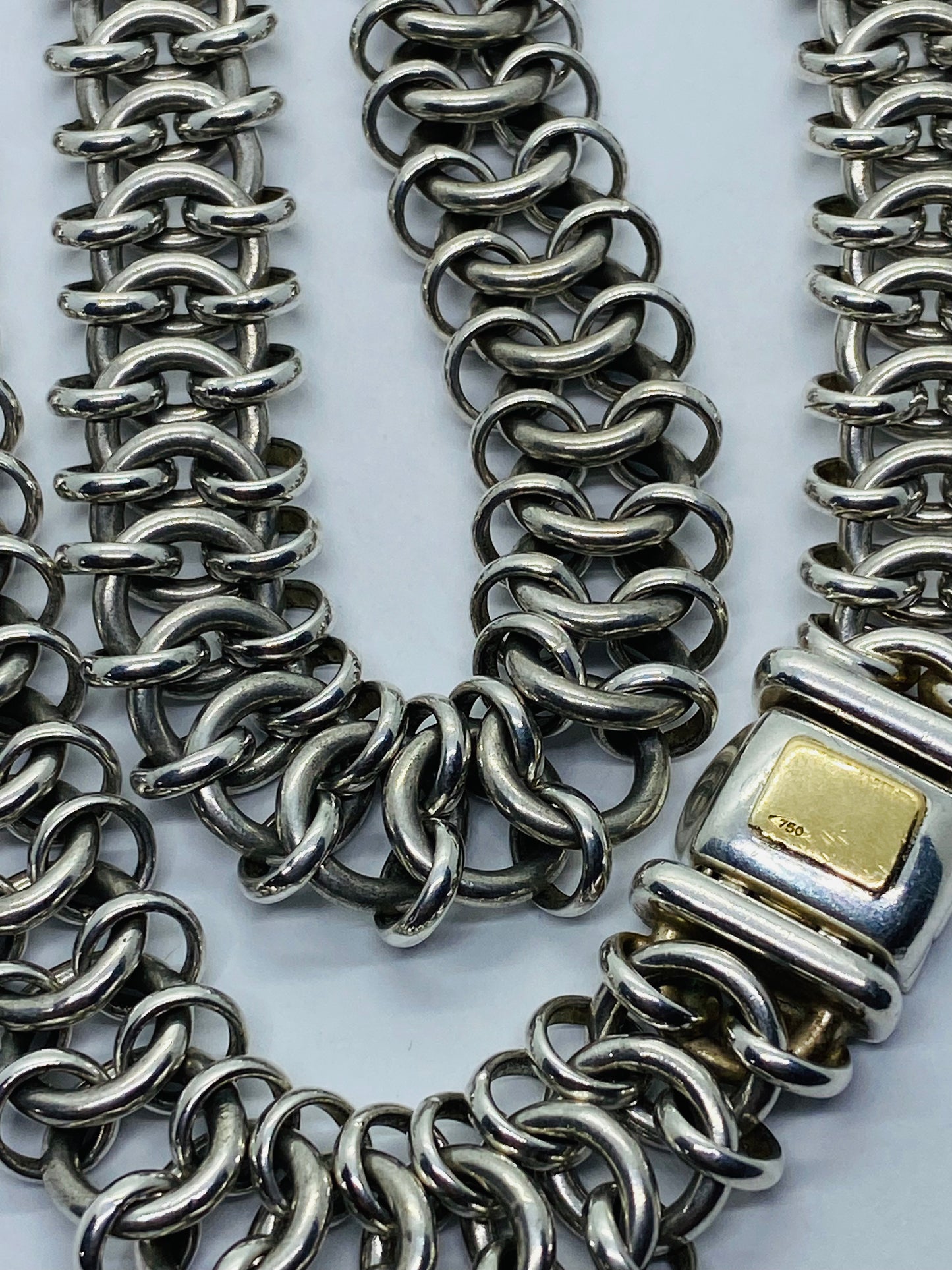 RARE Tiffany & Co Sterling Silver 925 18K Square Interlocking Circles 111 Grams