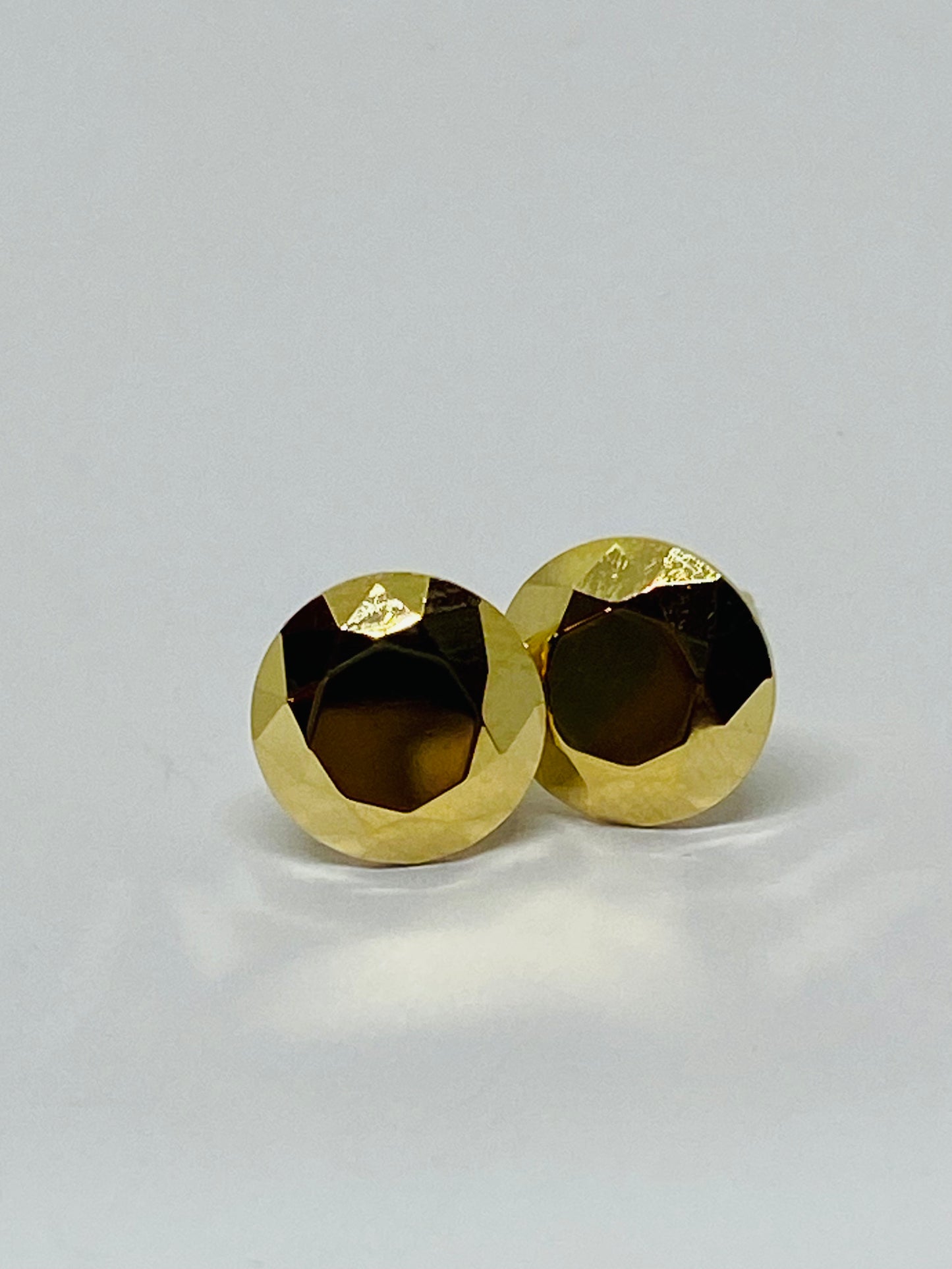 Tiffany & Co Vintage Elsa Peretti 18k Yellow Gold 2 Carat FACET Pierced Earrings