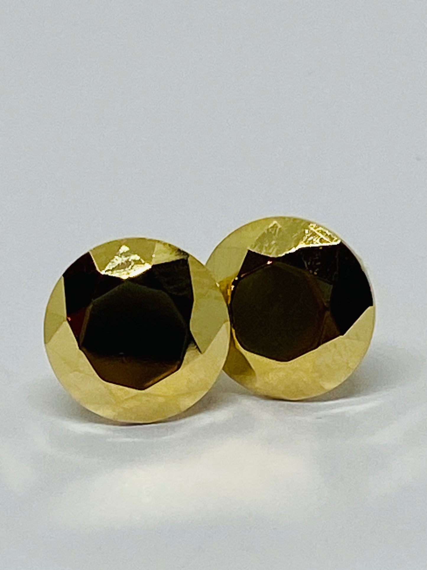 Tiffany & Co Vintage Elsa Peretti 18k Yellow Gold 2 Carat FACET Pierced Earrings
