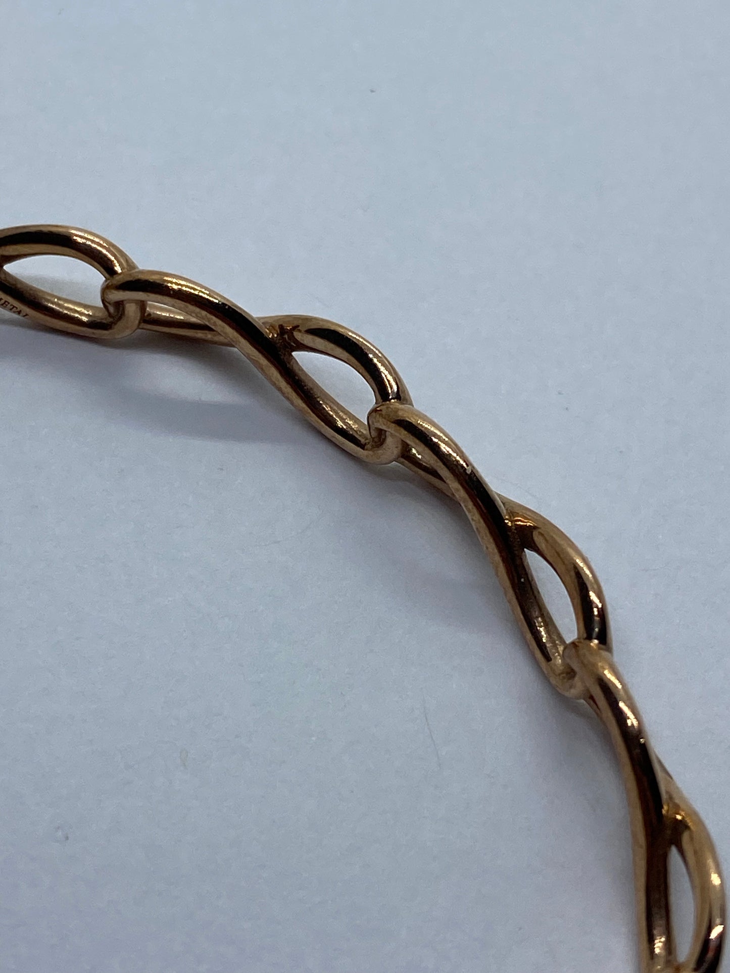 Rare Tiffany & Co Infinity Rubedo Bangle 8" Bracelet w Box/ Pouch 6.5mm Wide