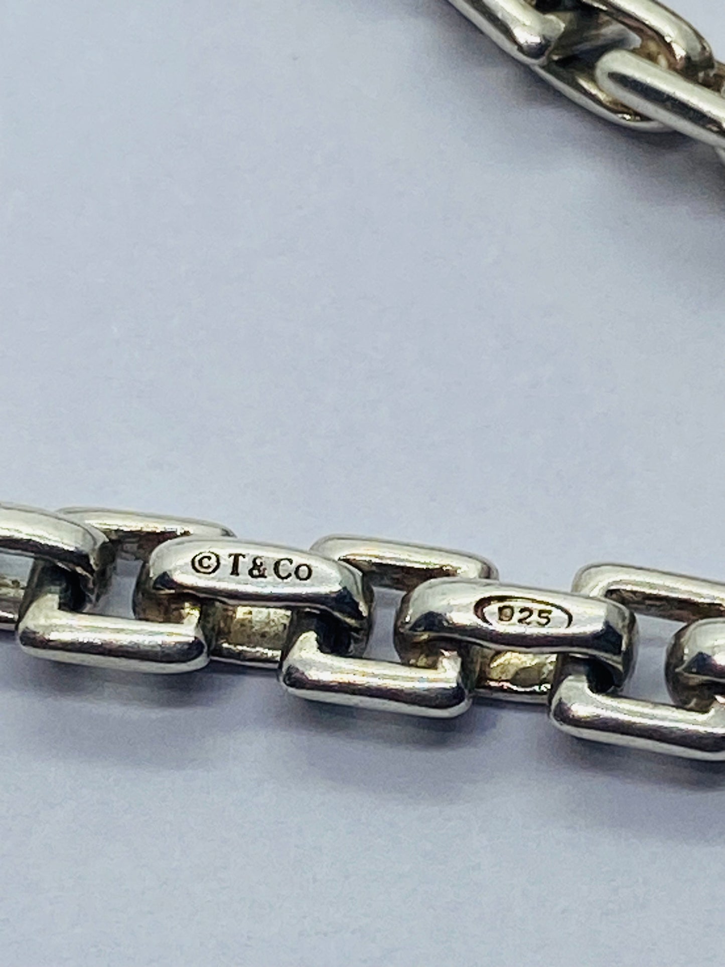 Tiffany & Co 925 Sterling Silver Box Link Chain 16" 5mm Wide