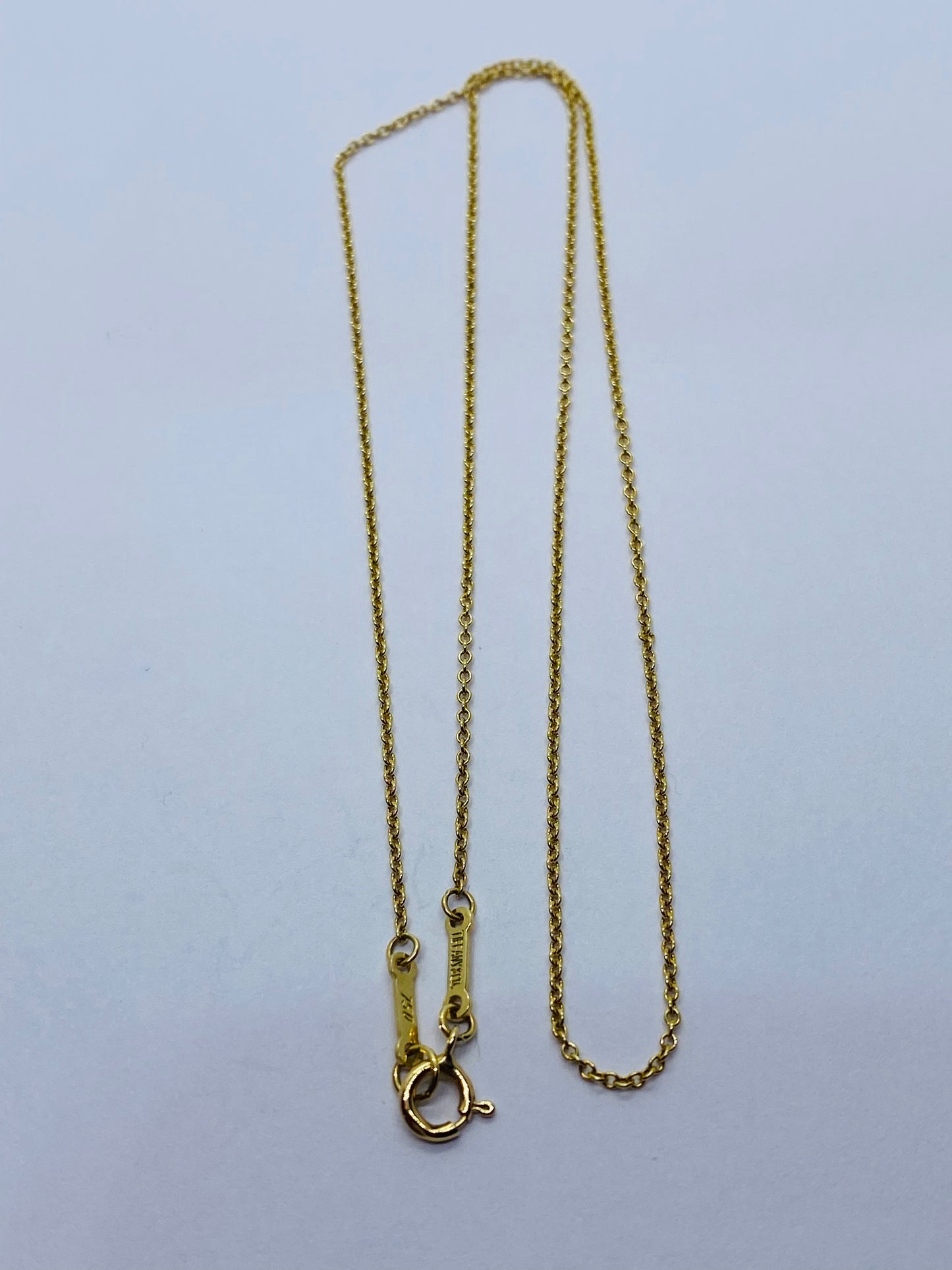 Tiffany & Co 18kt Yellow Gold Elsa Peretti 16" Cable Chain 1mm