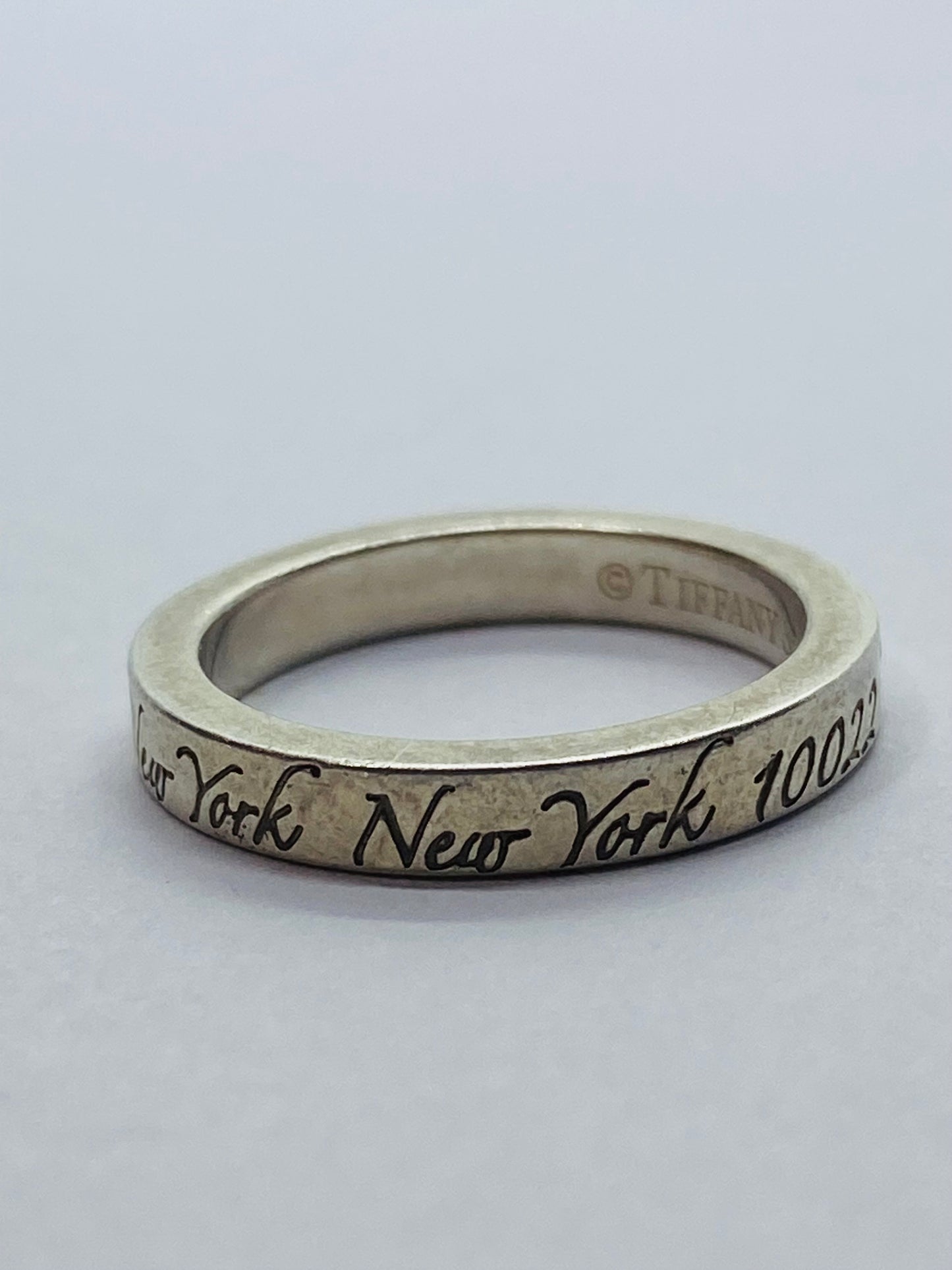 Tiffany & Co Sterling Silver Notes 925 Narrow Band Ring Size 3.75