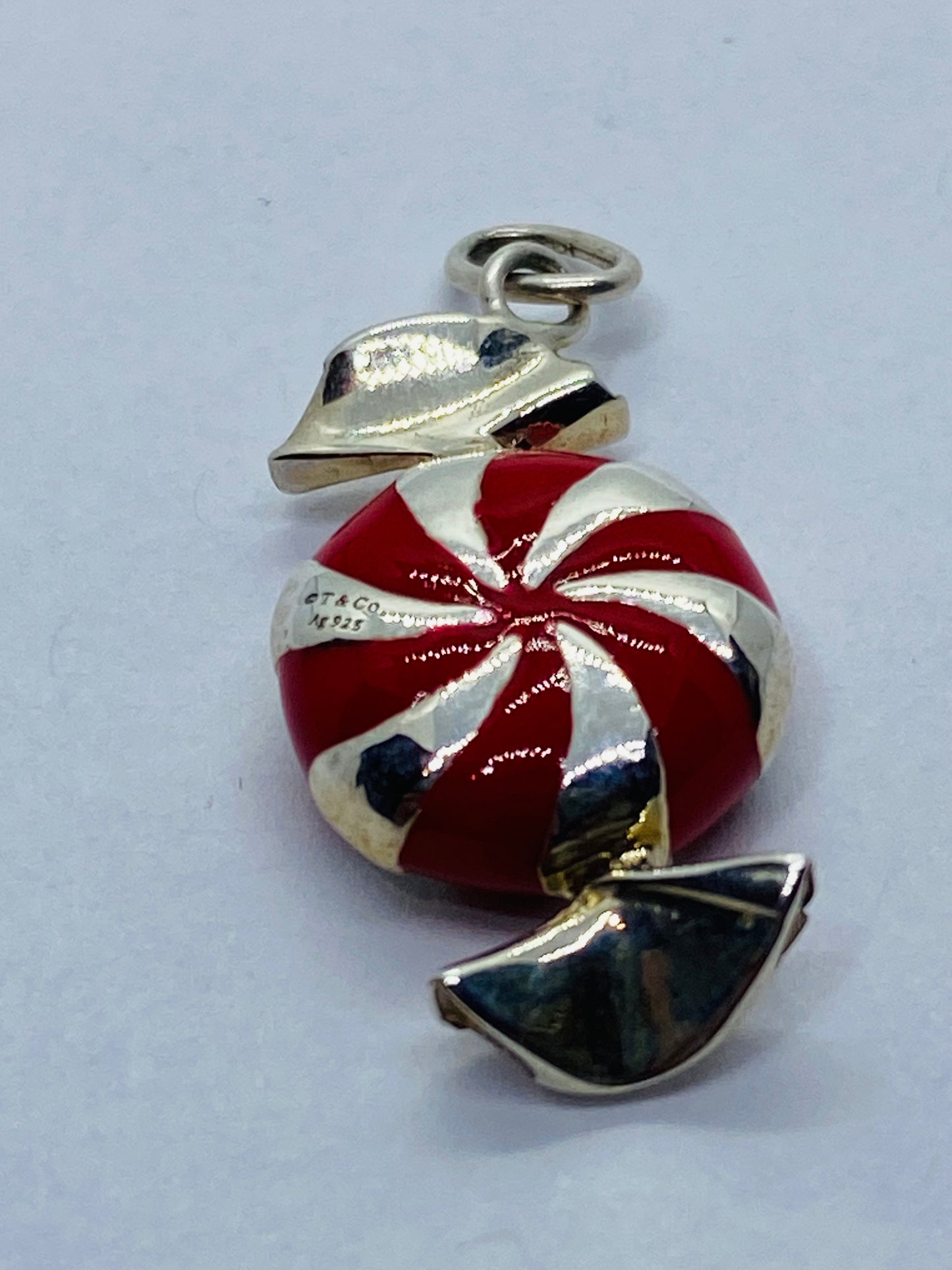 Tiffany & Co BON BON CANDY Mint Charm or Pendant Enamel Sterling Silver 925 READ