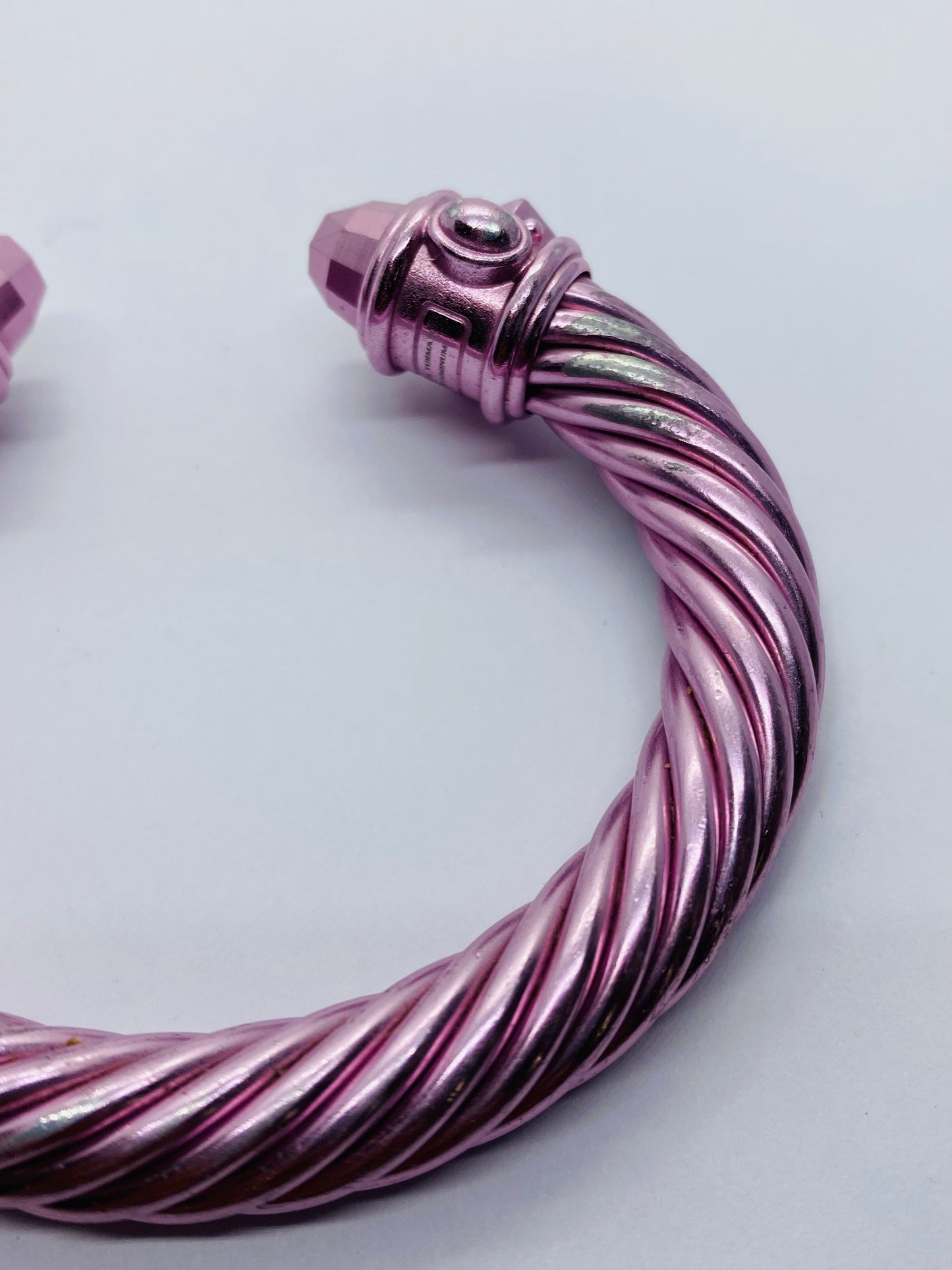 David Yurman Pink Aluminum Renaissance Bracelet 10mm 6.5”. Read