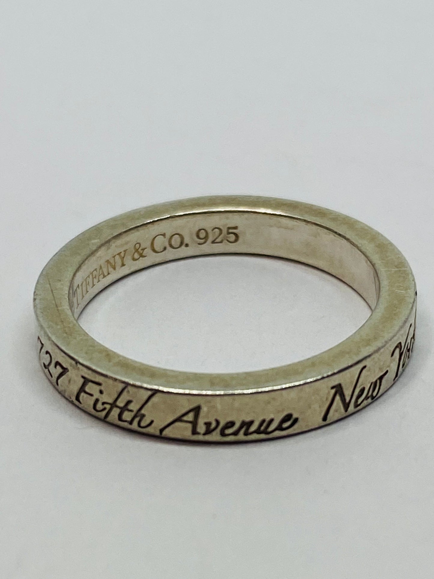 Tiffany & Co Sterling Silver Notes 925 Narrow Band Ring Size 5.25