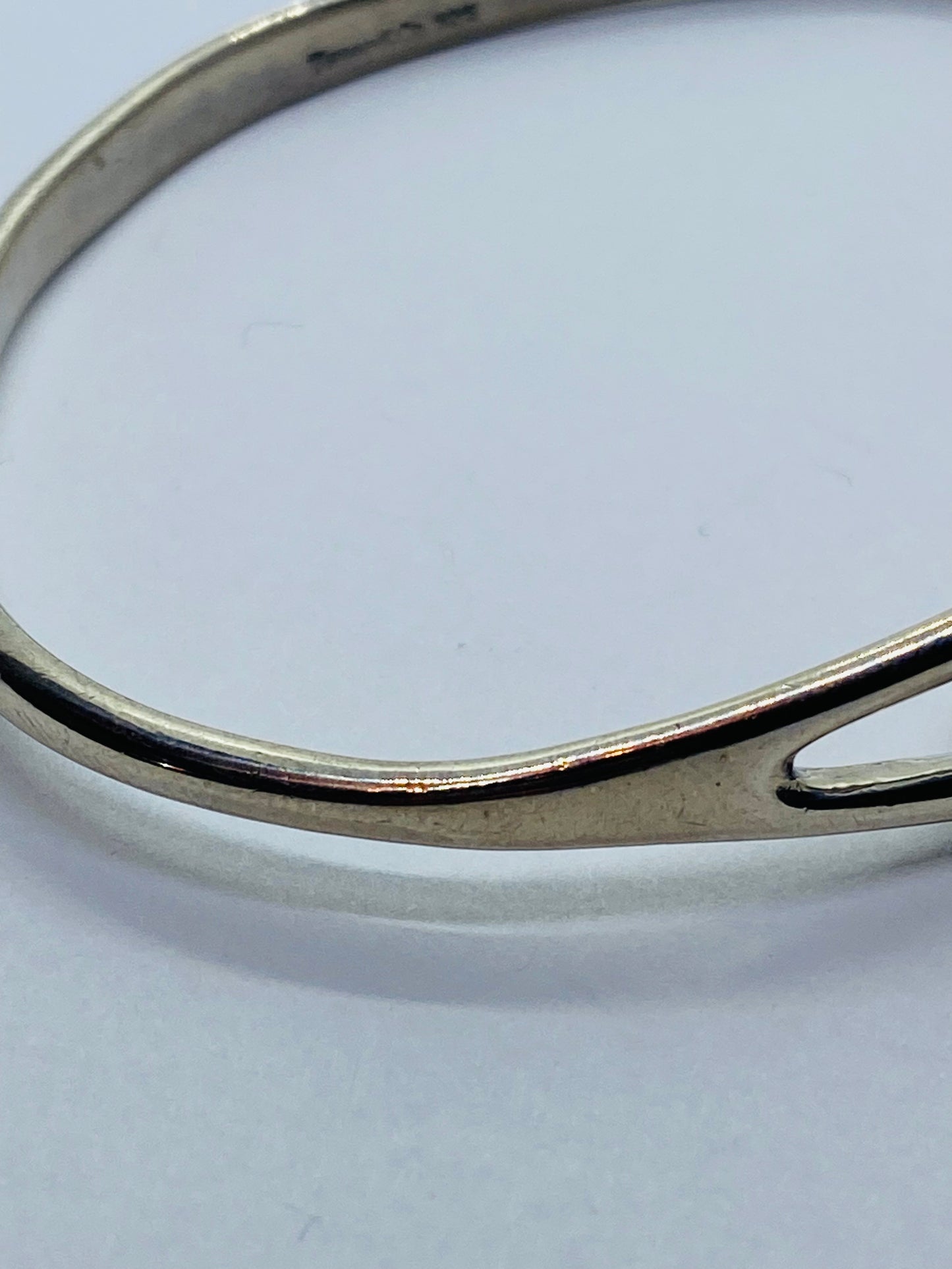 Tiffany & Co. Sterling Silver Infinity Double Loop Bangle Bracelet READ