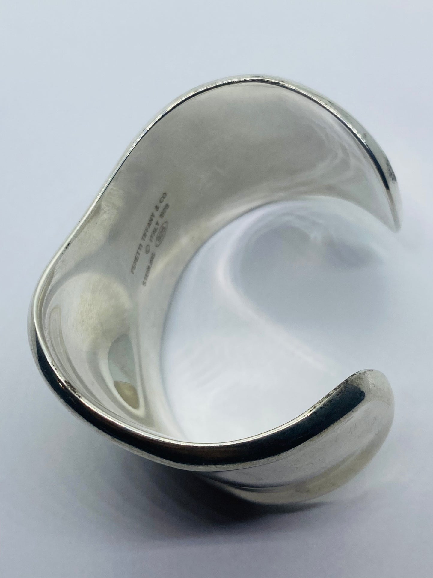 1978 Tiffany & Co 925 Sterling Silver Peretti Left Bone Cuff Motif Small 6” Bracelet