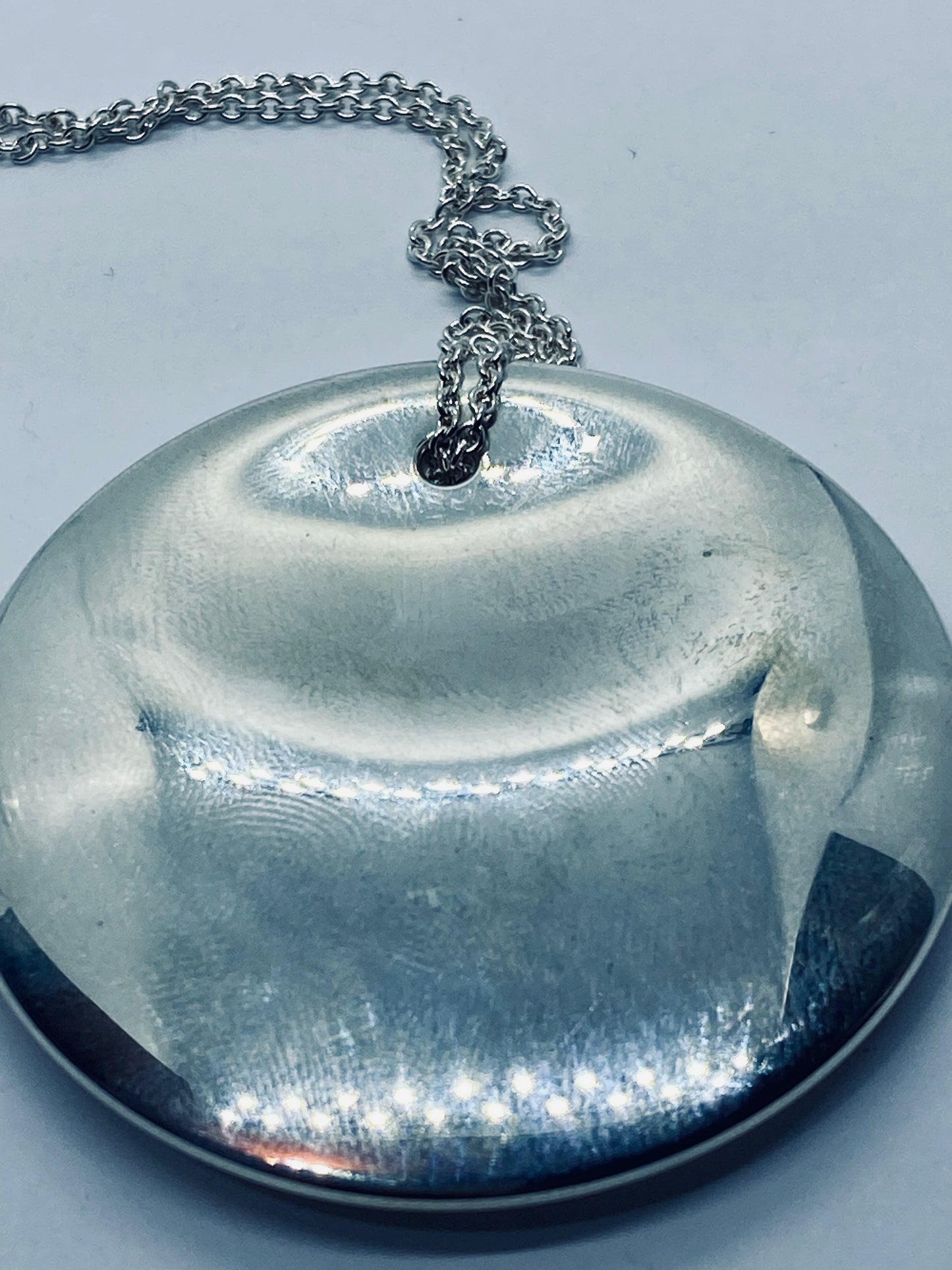Tiffany & Co Elsa Peretti 50mm Disc 925 Sterling Silver Pendant & Necklace 16”