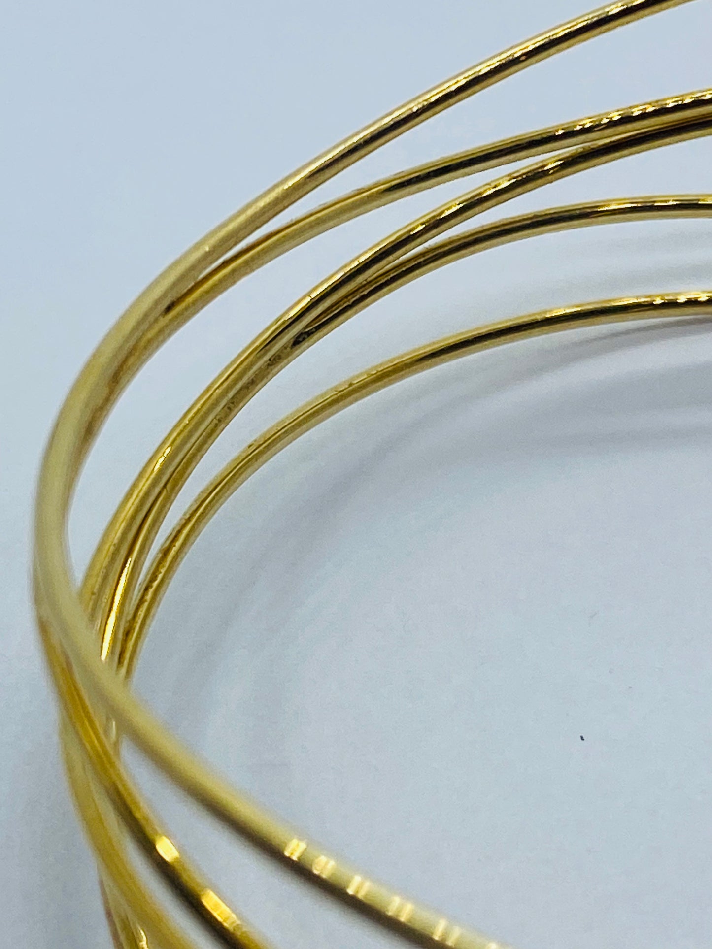Tiffany & Co 18K Elsa Peretti Wave 5 Row Bangle Bracelet 18.8 Grams