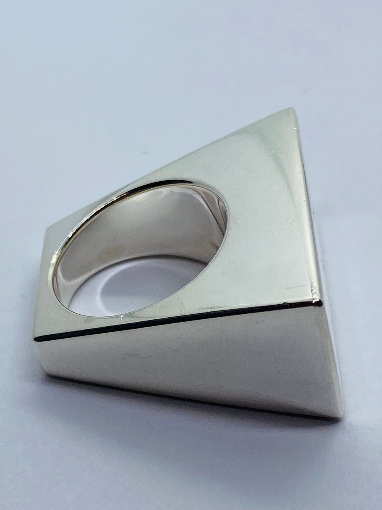 Tiffany & Co Gorgeous OUT OF RETIREMENT BLOCK Sterling Silver 18 Gram Ring 5.5