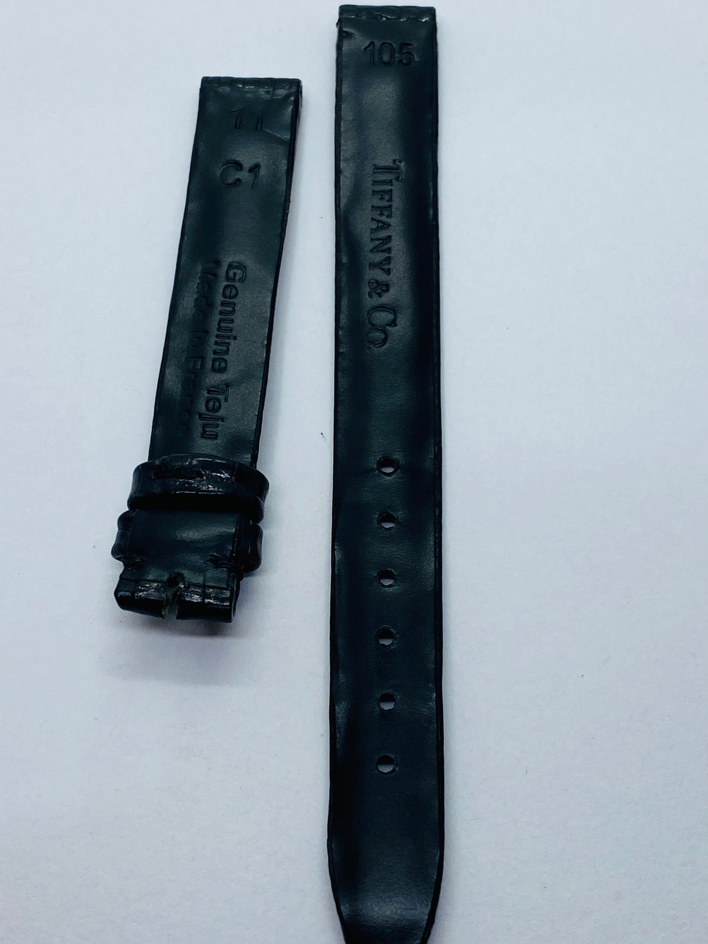 Watch Band Tiffany & Co Black Genuine Teju 11mm X 105+65mm OEM