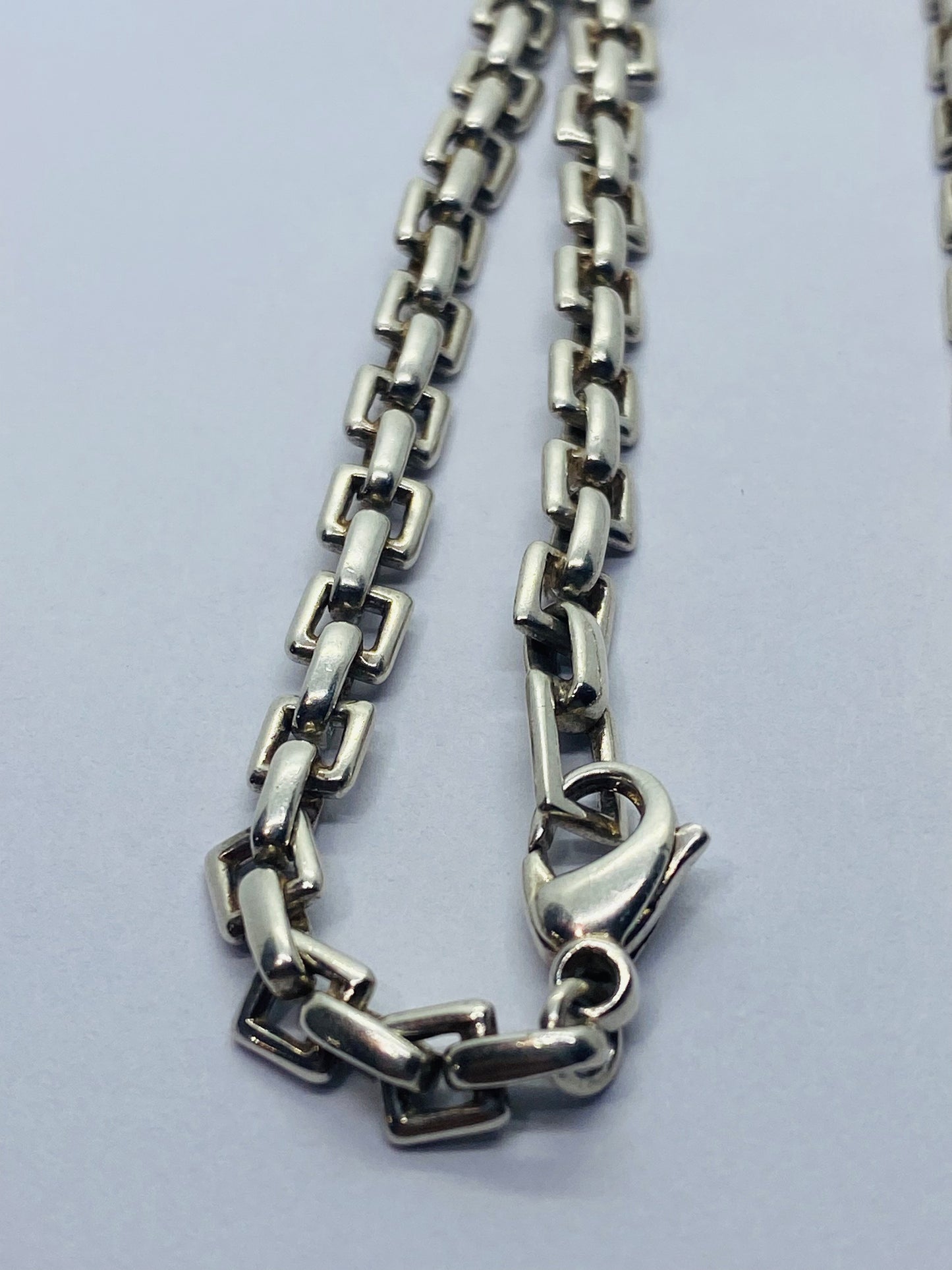Tiffany & Co 925 Sterling Silver Box Link Chain 16" 5mm Wide