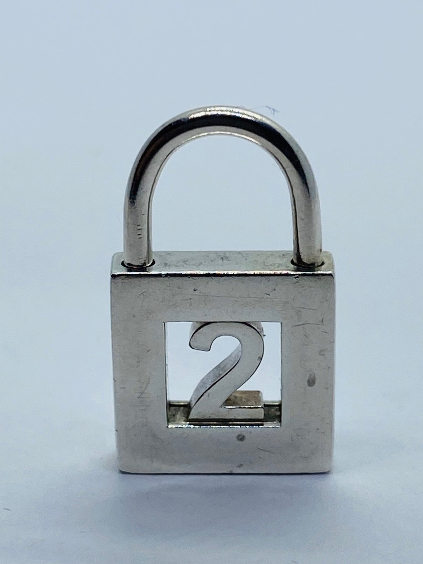 Tiffany & Co Silver Number Two 2 Padlock Charm Box