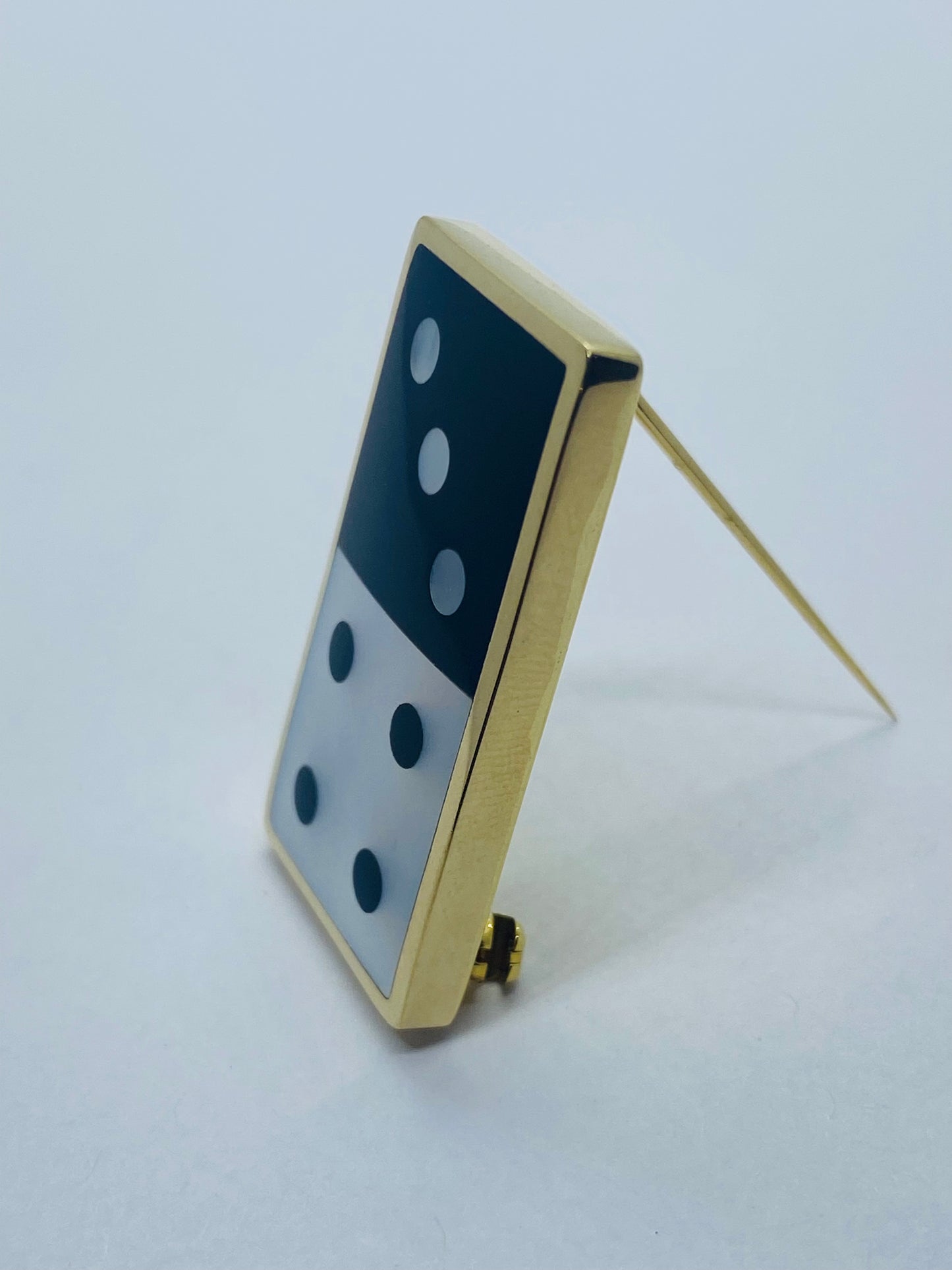 Angela Cummings Tiffany & Co Domino Mother Of Pearl 18K Yellow Gold Brooch