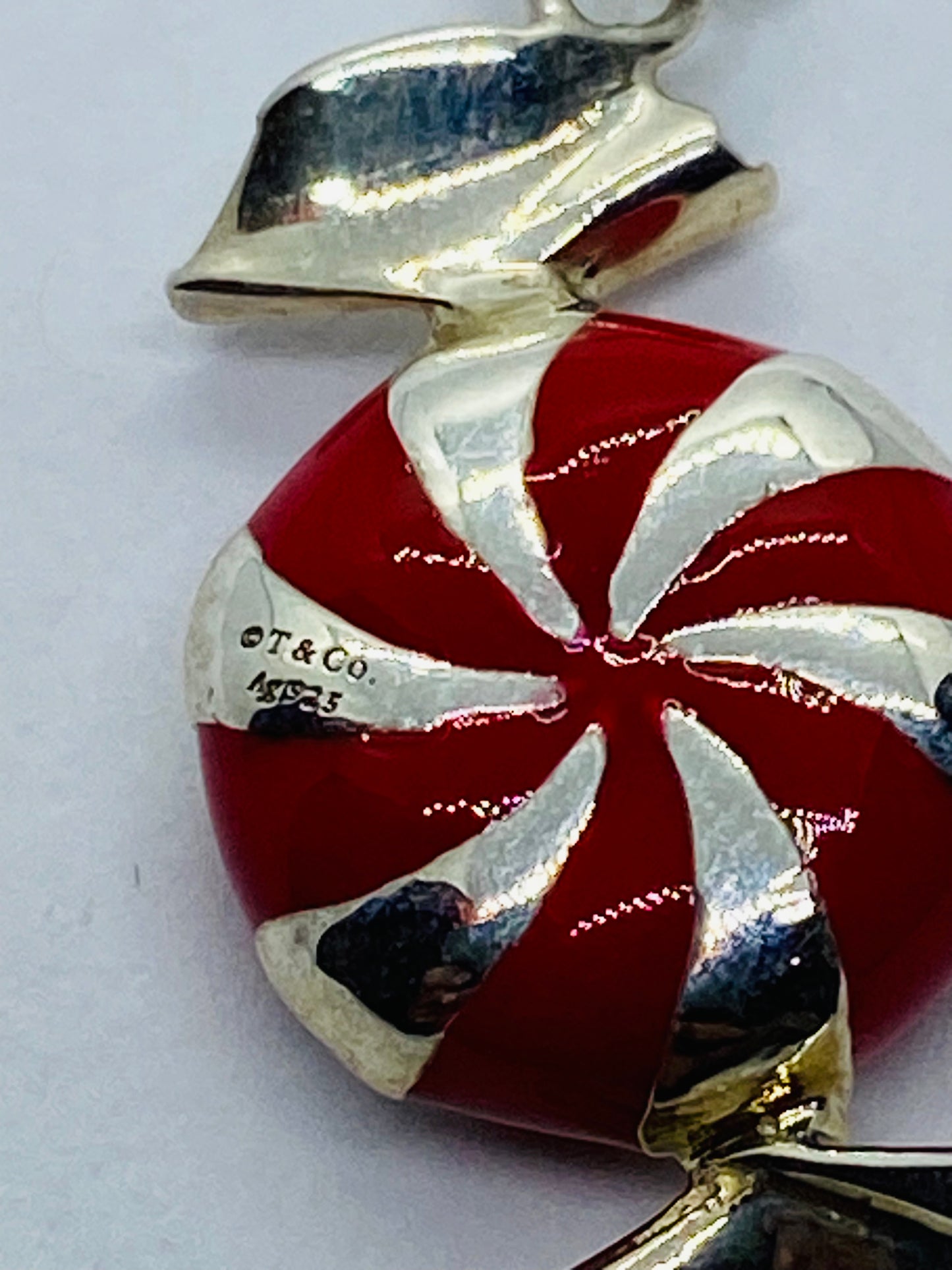 Tiffany & Co BON BON CANDY Mint Charm or Pendant Enamel Sterling Silver 925 READ