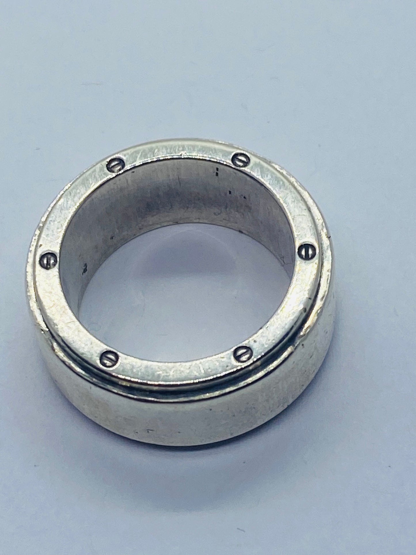 Tiffany & Co Silver Wide Metropolis Ring Size 6