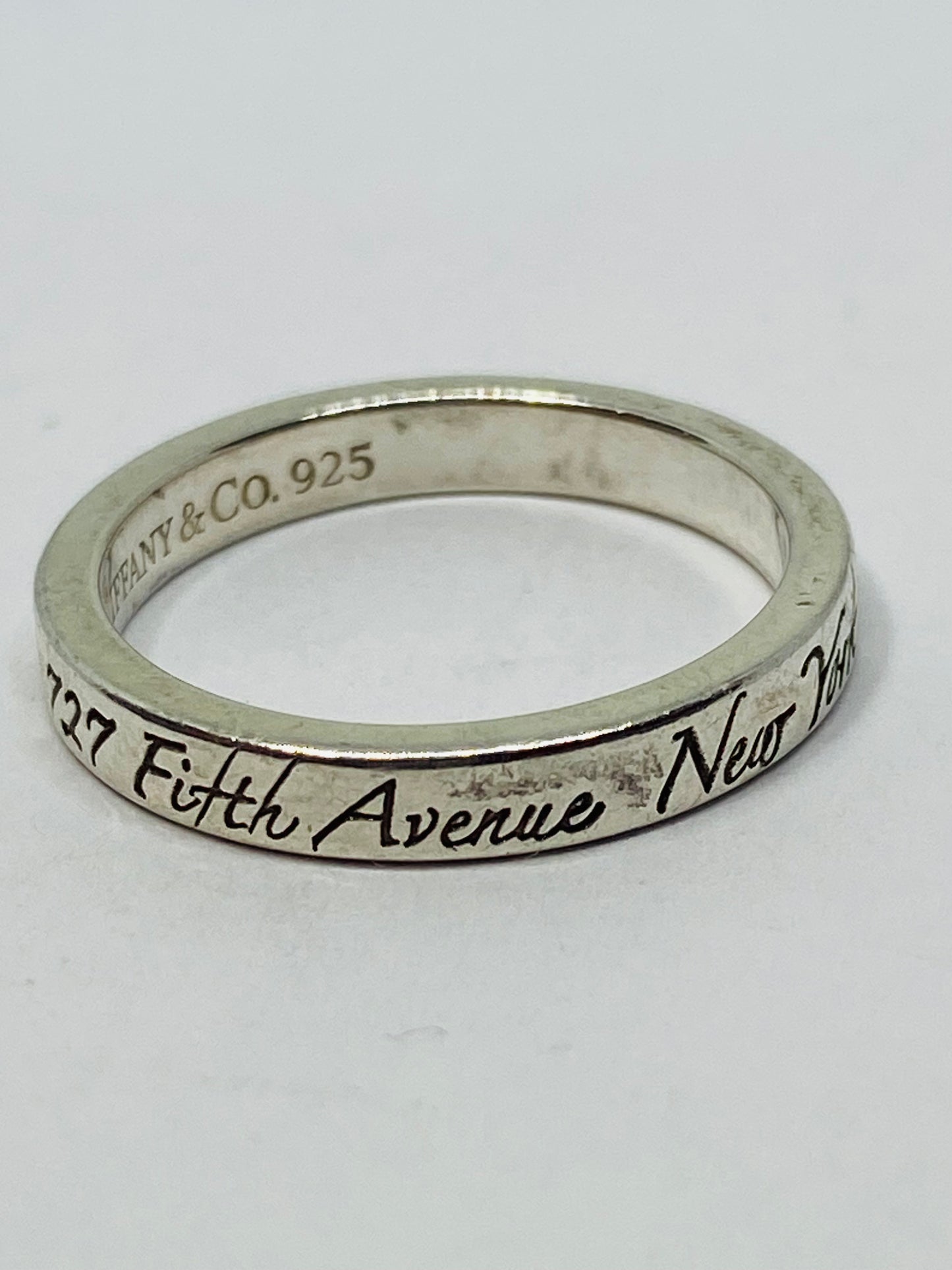 Tiffany & Co Sterling Silver Notes Narrow Band Ring Size 6.5