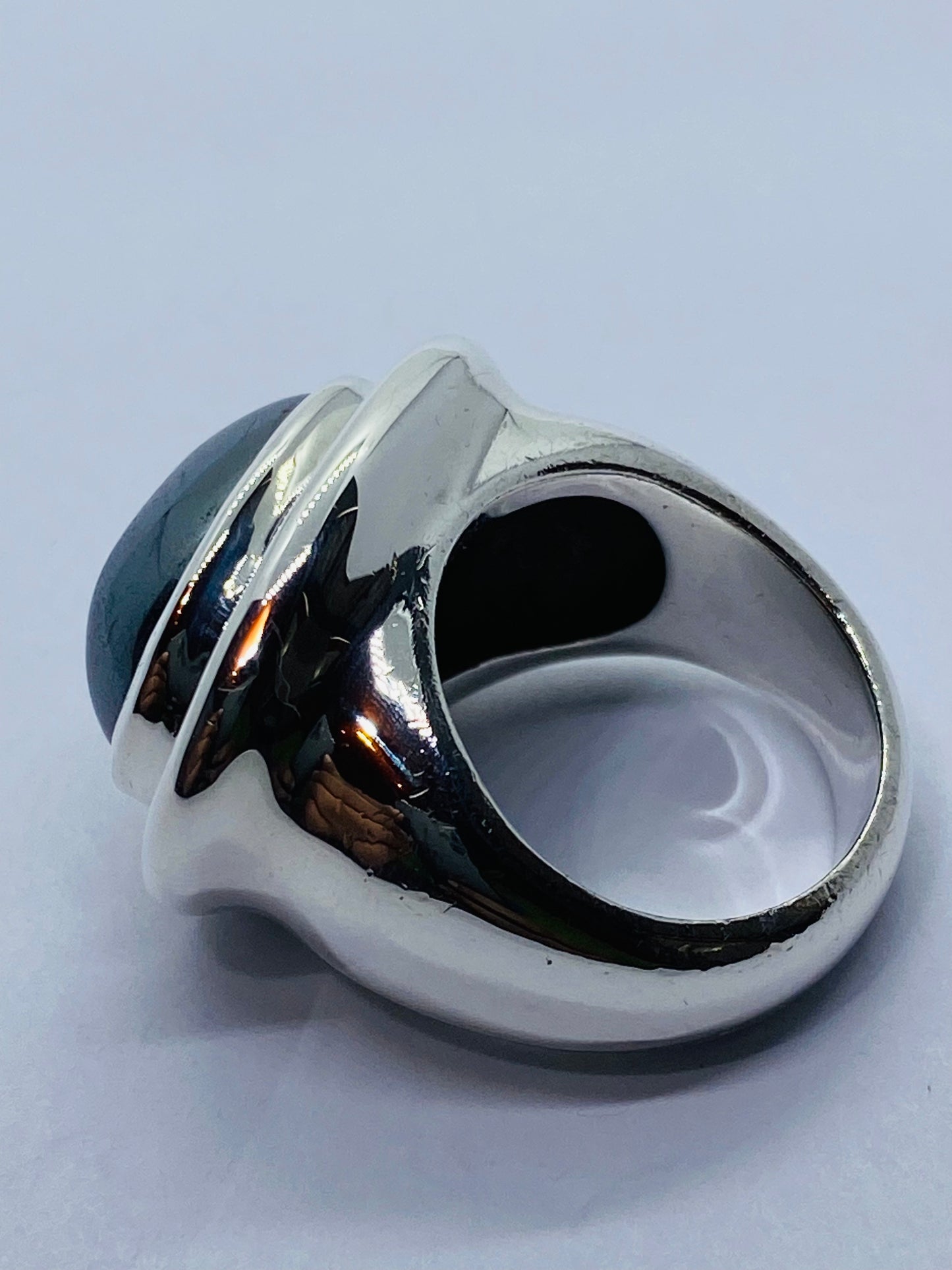 Tiffany & Co. Paloma Picasso925 Sterling Silver Cabochon Hematite Ring 7