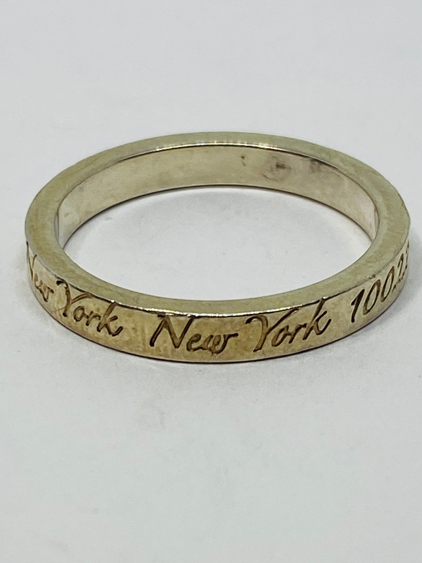 Tiffany & Co Sterling Silver Notes Narrow Band Ring Size 6.5