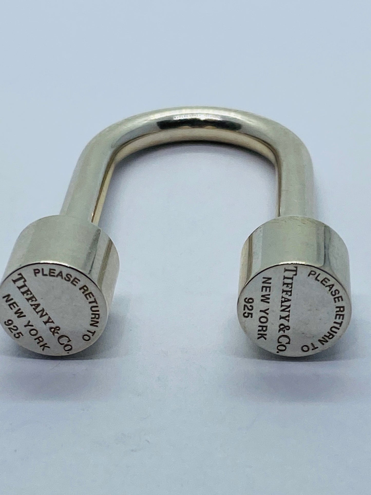 TIFFANY & CO. STERLING SILVER PLEASE RETURN TO. CIRCLE KEYRING