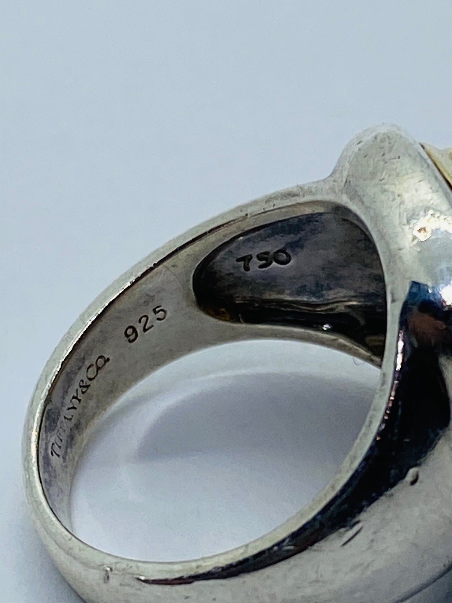 Tiffany & Co Sugar Loaf PALOMA PICASSO Sterling Silver 18k 750 Gold Citrine Ring