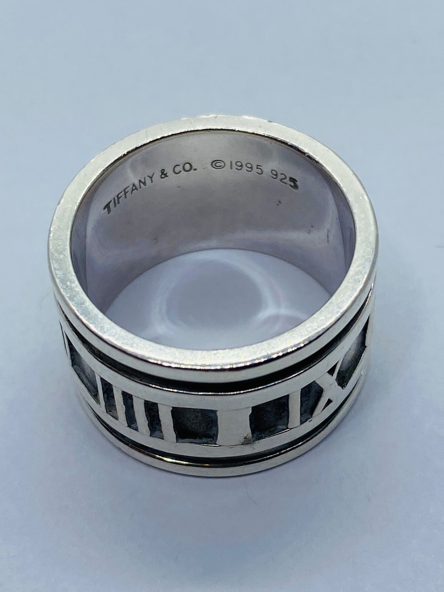 TIFFANY & CO UNISEX WIDE ATLAS BAND RING Size 5