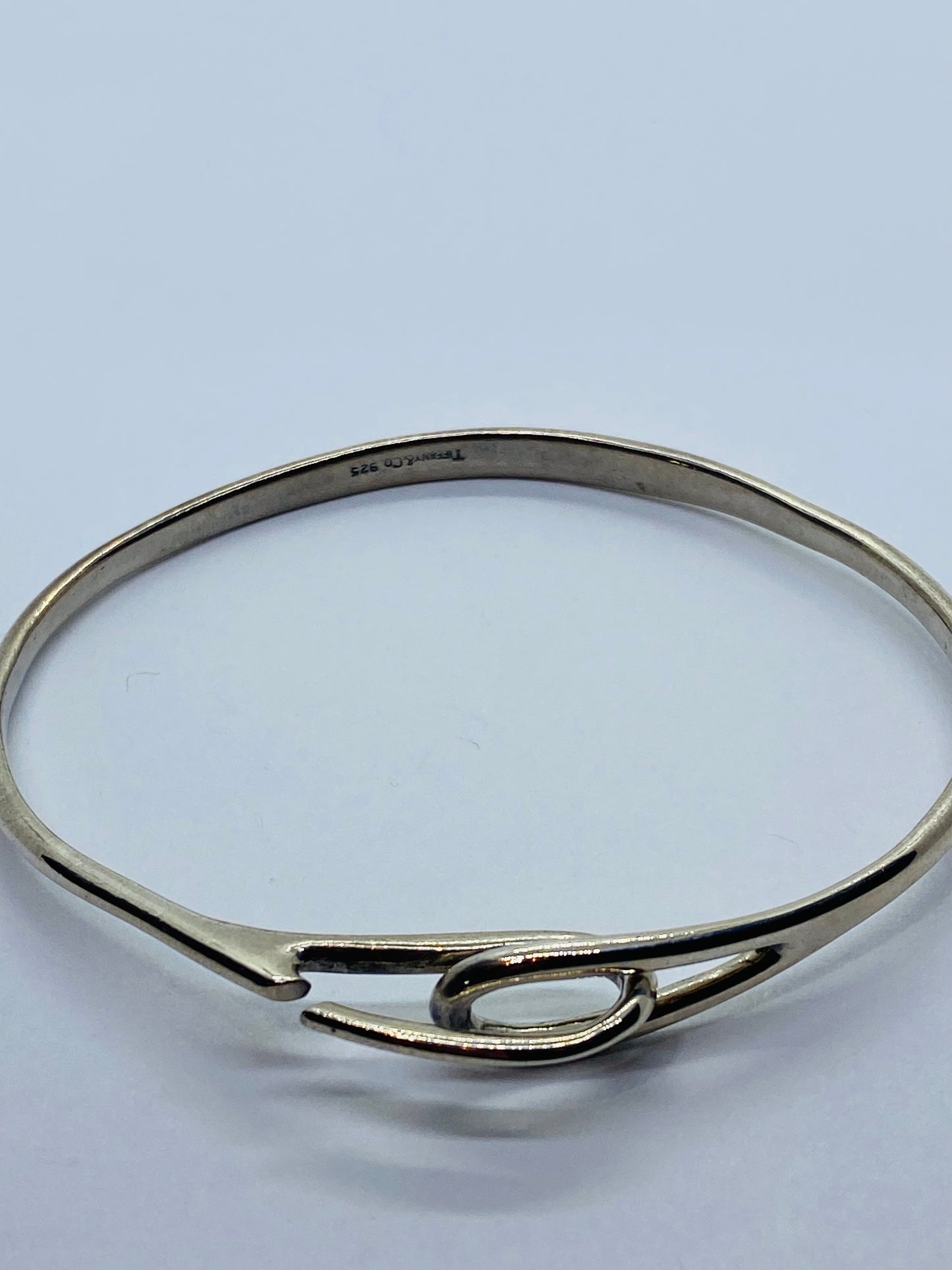 Tiffany & Co. Sterling Silver Infinity Double Loop Bangle Bracelet READ