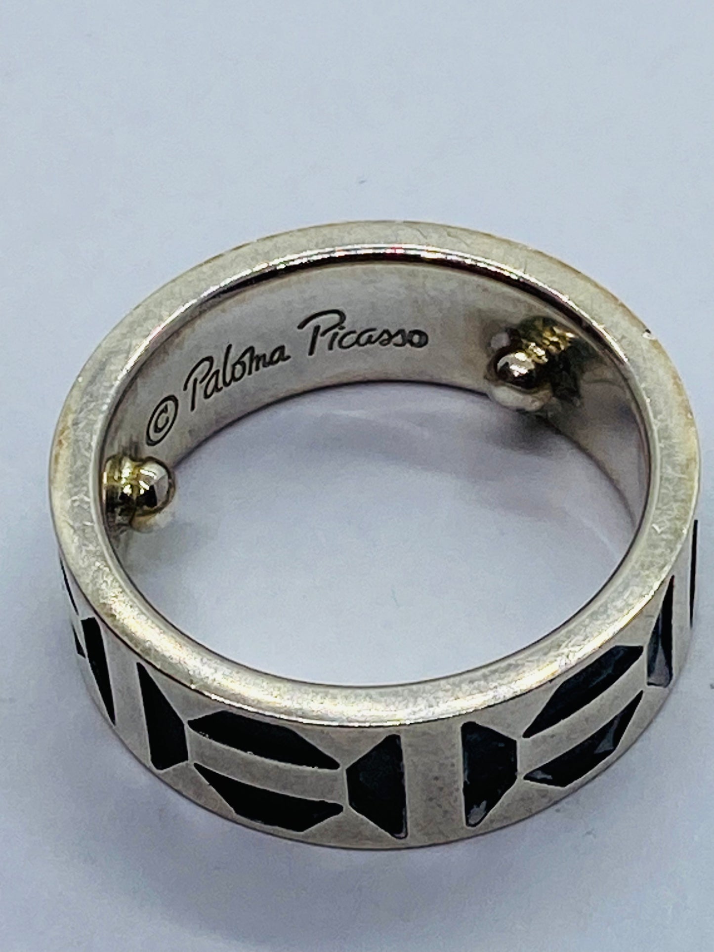 Tiffany & Co Sterling Silver Paloma Picasso Zellige Band Ring Size 4 READ!!!!!