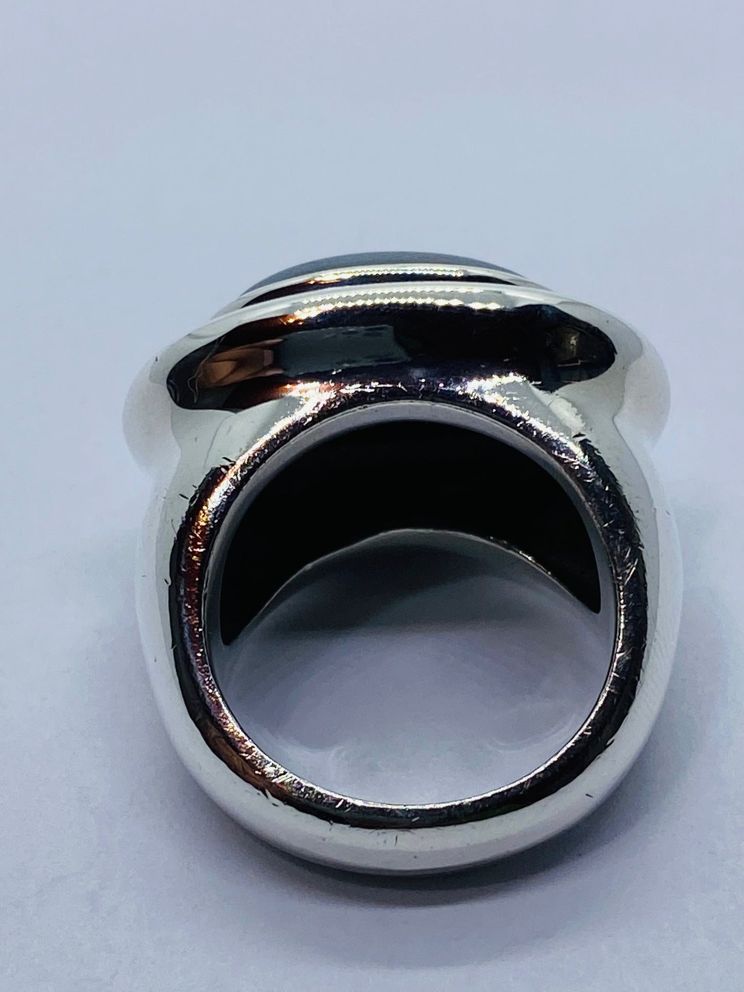 Tiffany & Co. Paloma Picasso925 Sterling Silver Cabochon Hematite Ring 7