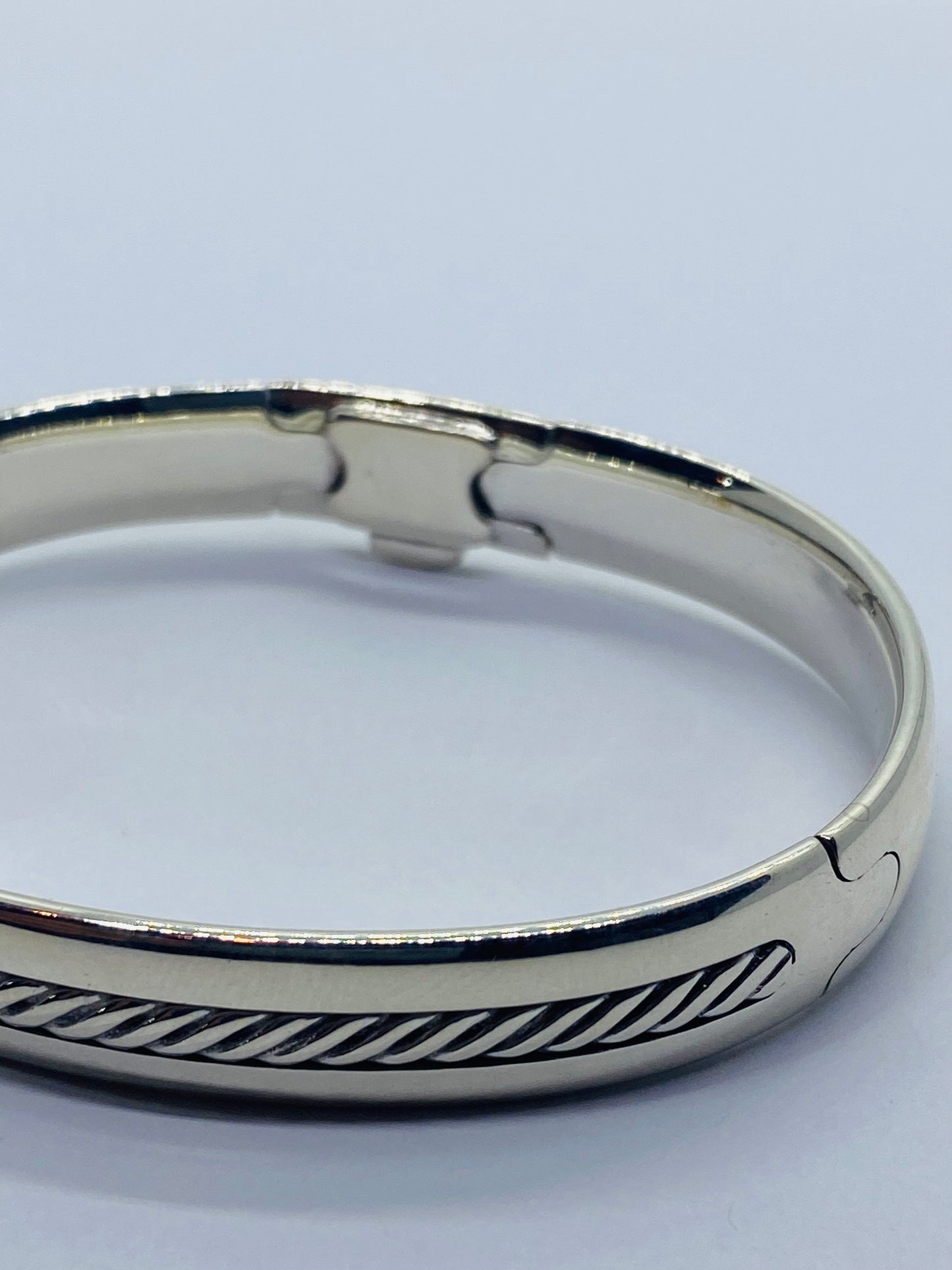 Mens David Yurman Classic Cable bracelet 18K YG sterling silver 7”