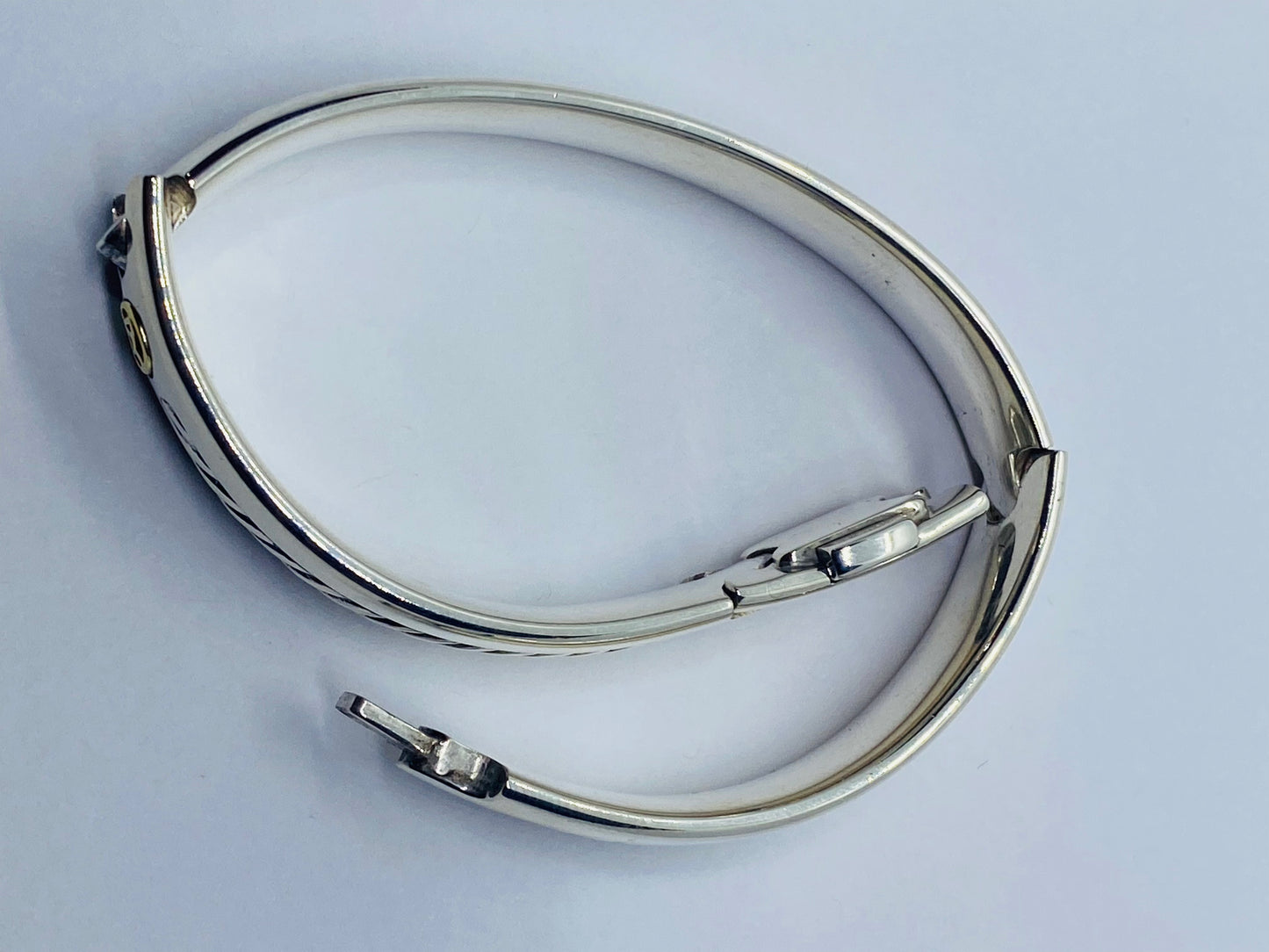 Mens David Yurman Classic Cable bracelet 18K YG sterling silver 7”