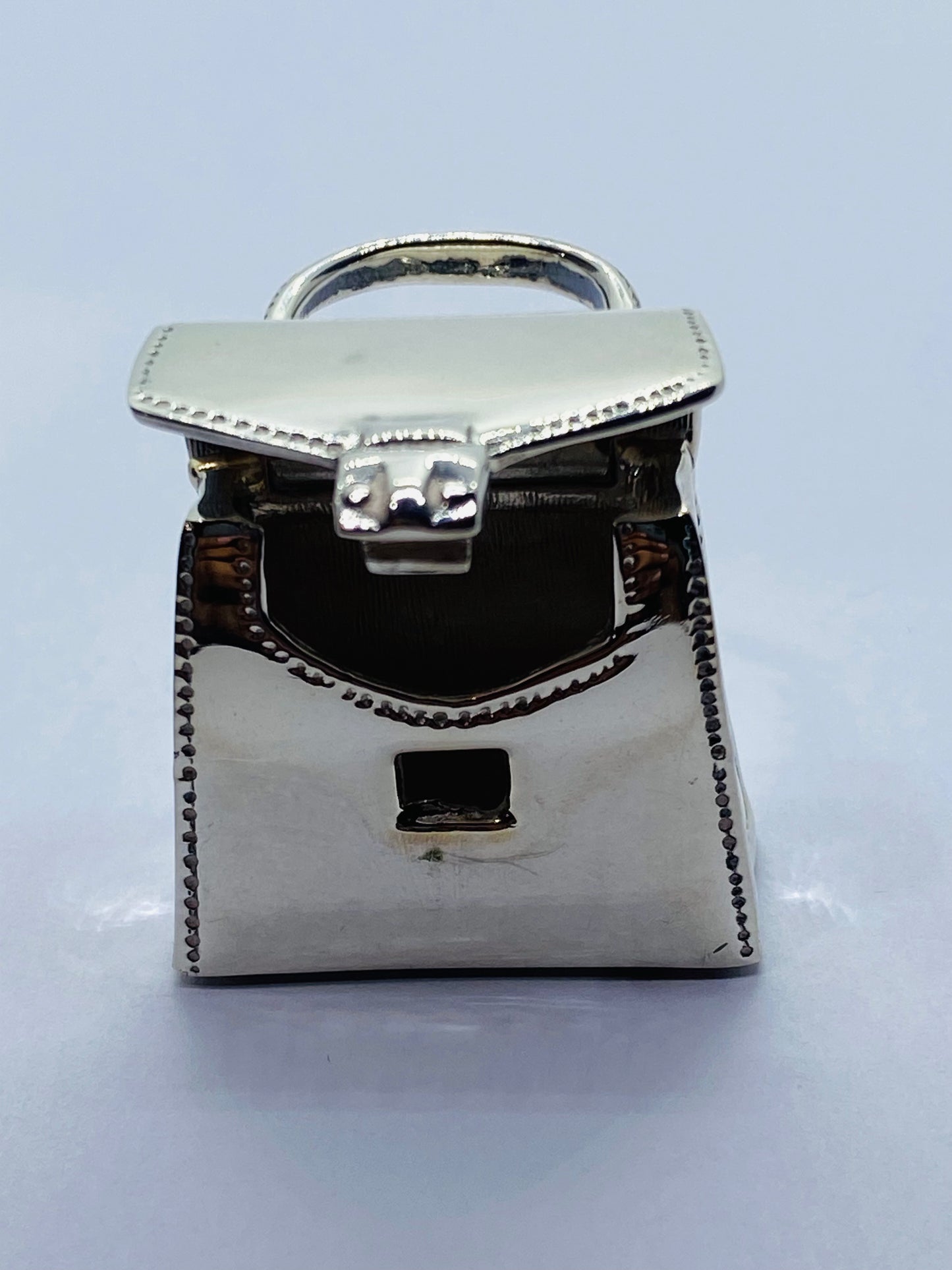 Tiffany & Co RARE Silver Purse Handbag Pill Box Case Container Pendant Box Pouch