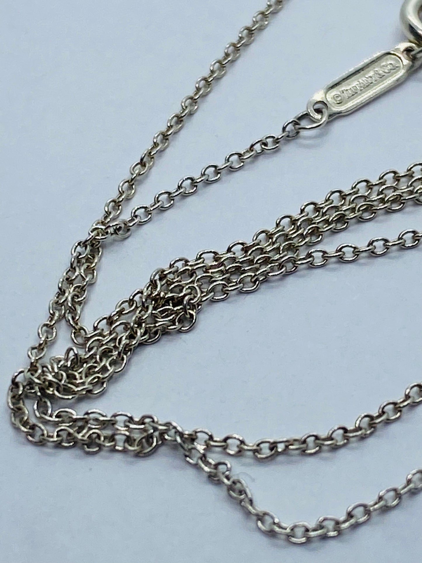 Tiffany & Co. Sterling Silver "I Love You" Notes Heart Pendant Necklace