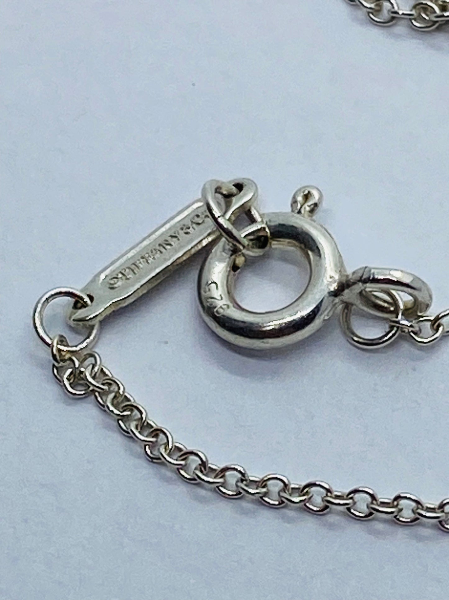 Tiffany & Co Silver Alphabet Letter "Y" Padlock Charm Pendant 17.5” Necklace