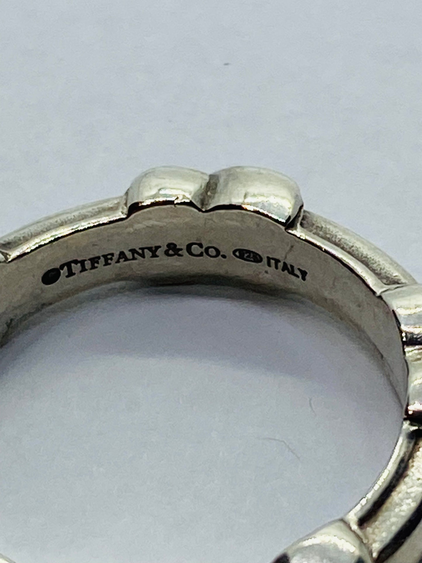 Tiffany & Co. Sterling Silver Signature X Stacking Ring Band Size 6.25 Retired