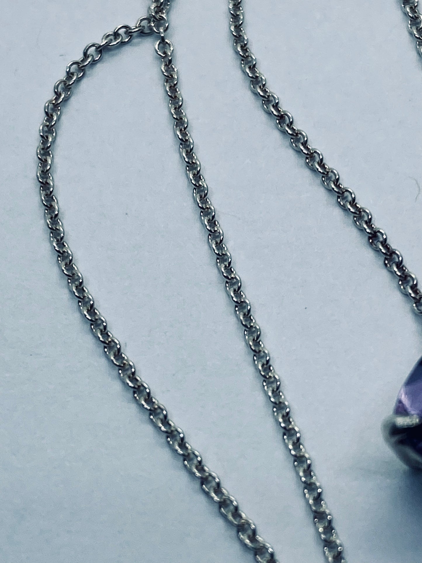 TIFFANY & Co Sparklers Amethyst Gemstone Necklace 1.5ct 15.5 Inches