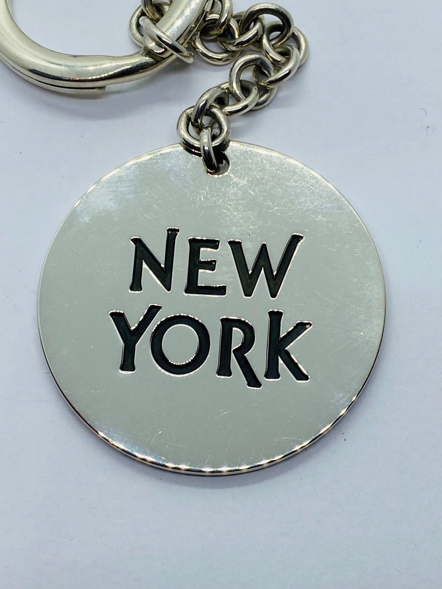 Rare Retired Large NEW YORK Key chain Key Ring 4.75” Long. Mint Condition
