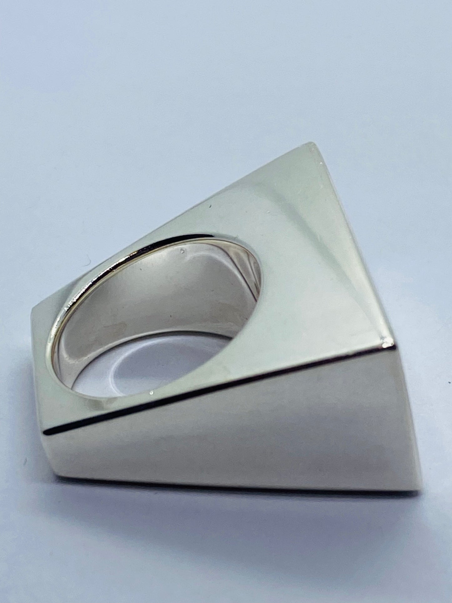 Tiffany & Co Gorgeous OUT OF RETIREMENT BLOCK Sterling Silver 18 Gram Ring 5.5