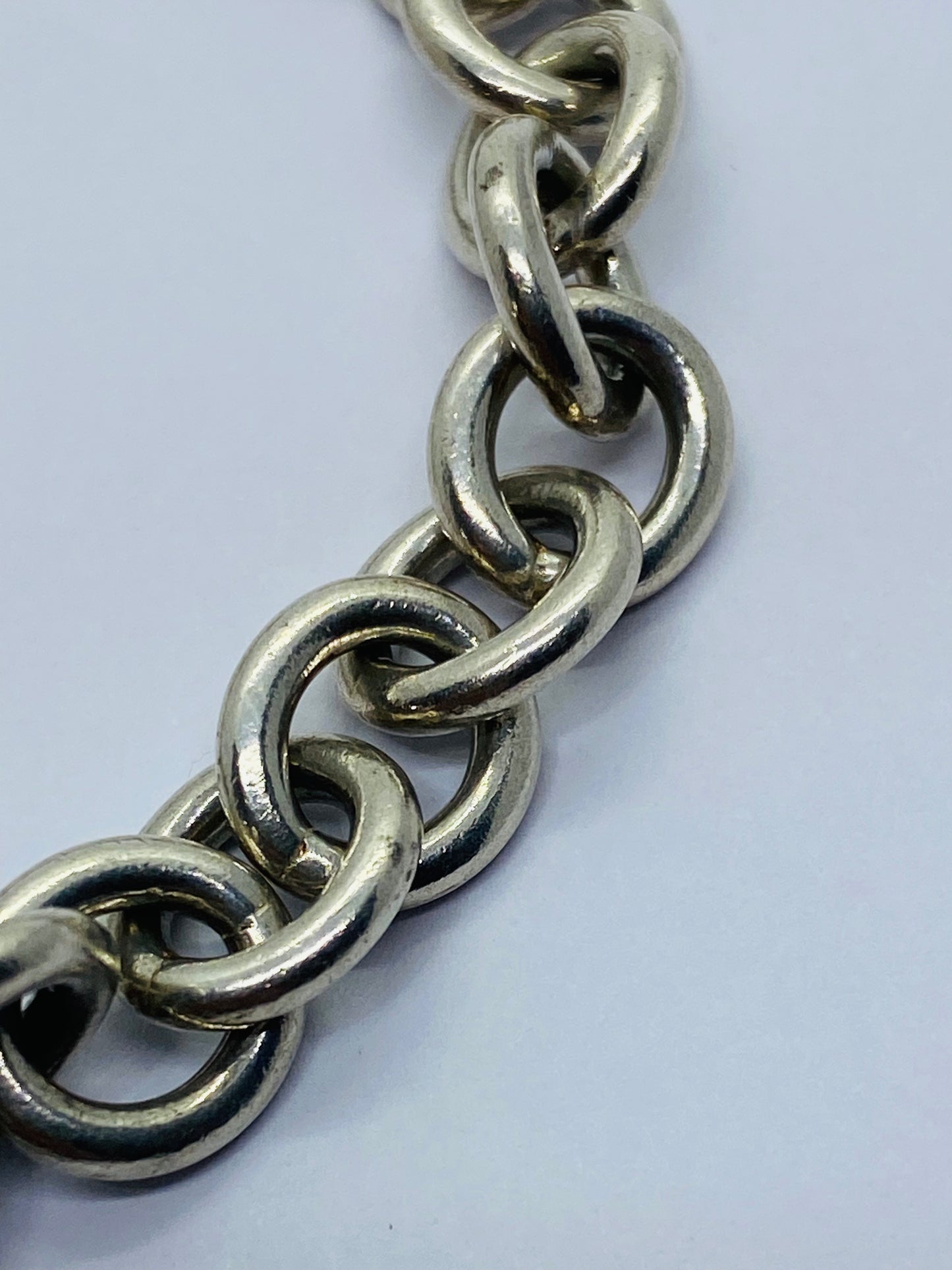 Return To Tiffany & Co 7.5" New Version Toggle Love Heart Bracelet Silver