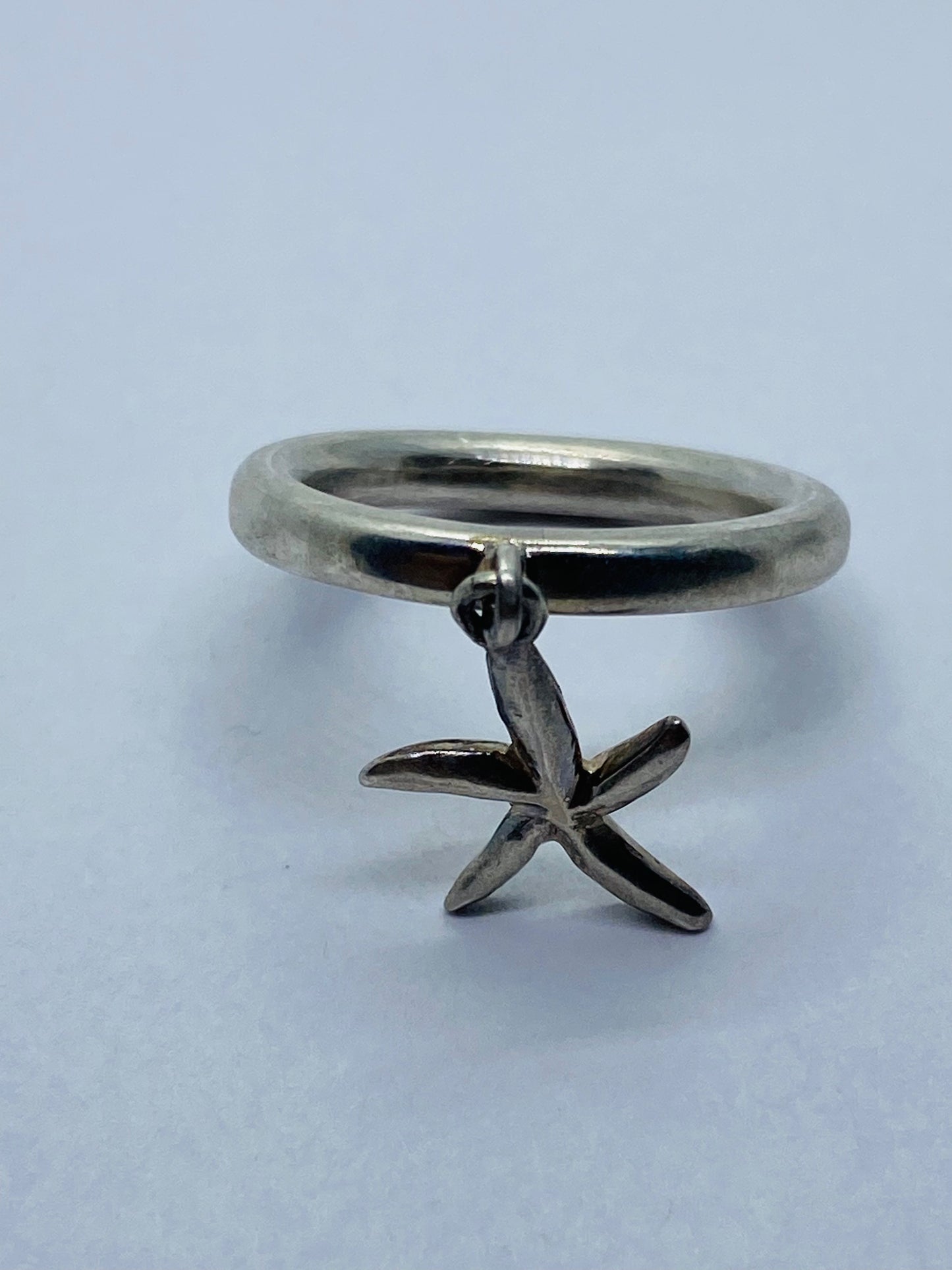 Tiffany & Co Sz 3.75 Dangle Ring Sterling Star Fish (read) (Customized)