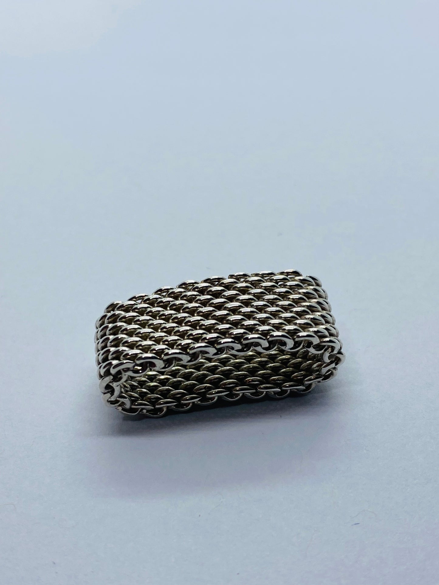 Tiffany & Co Somerset Mesh Sterling Silver 925 Band Ring Size 6.25
