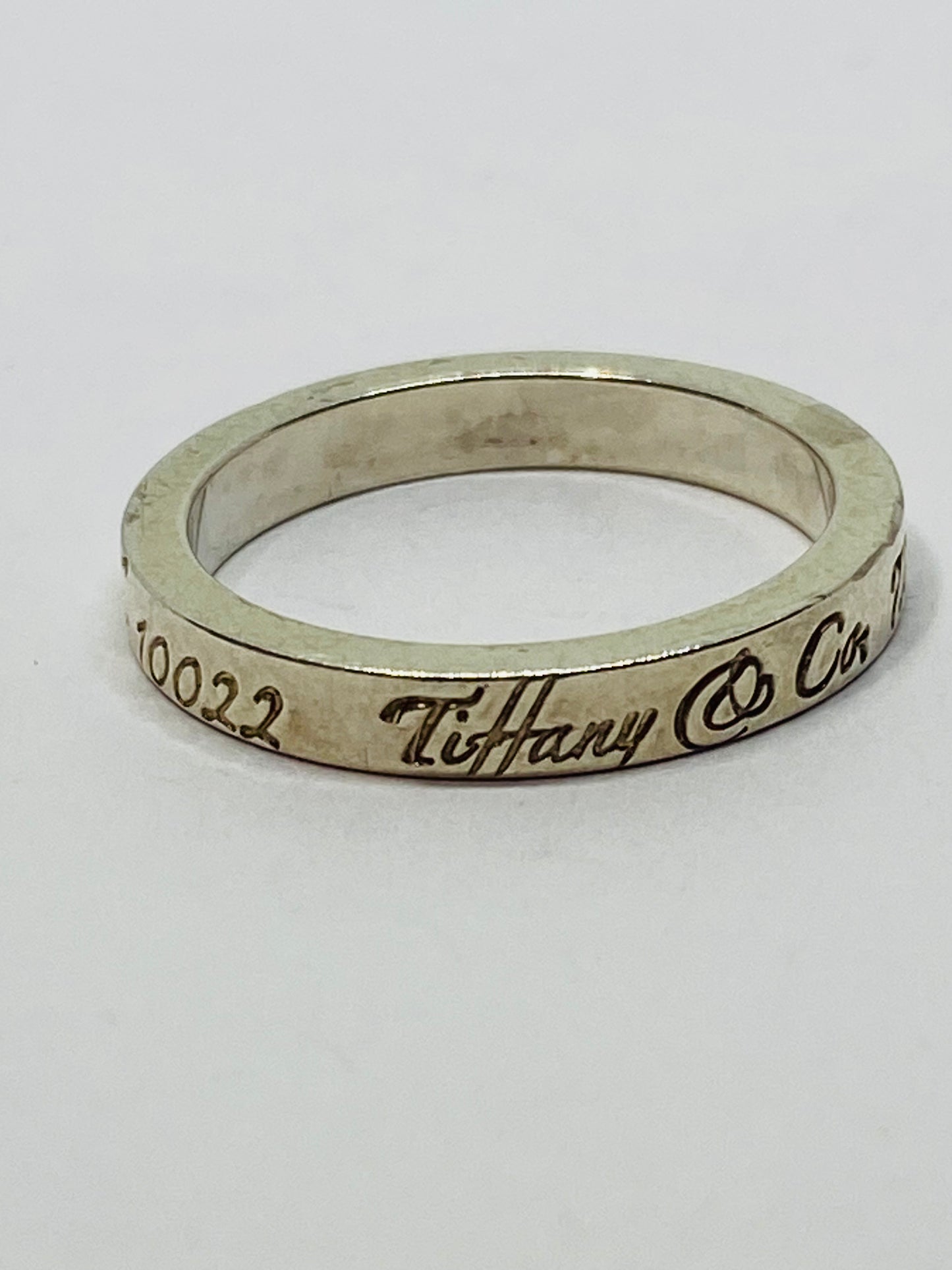 Tiffany & Co Sterling Silver Notes Narrow Band Ring Size 5.25