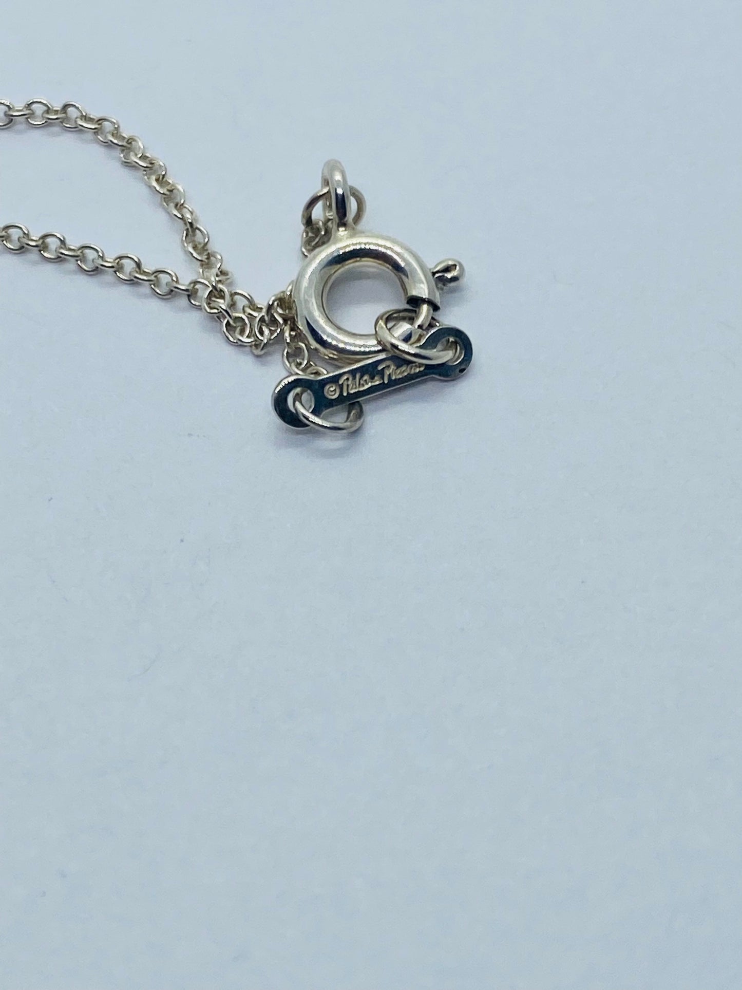 Tiffany & Co Silver Crown of Hearts Cross Pendant 16” Chain Necklace Pouch & Box